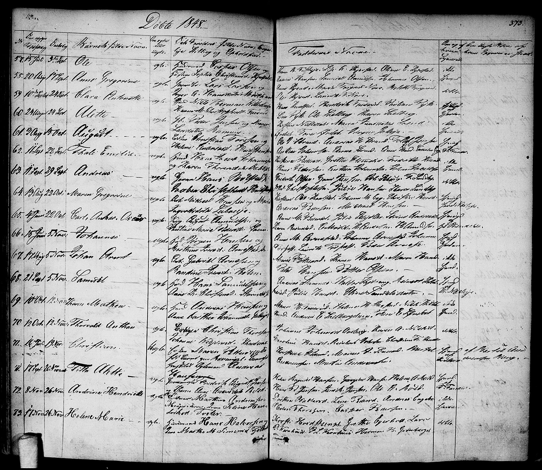 Vestby prestekontor Kirkebøker, AV/SAO-A-10893/F/Fa/L0006: Parish register (official) no. I 6, 1827-1849, p. 373