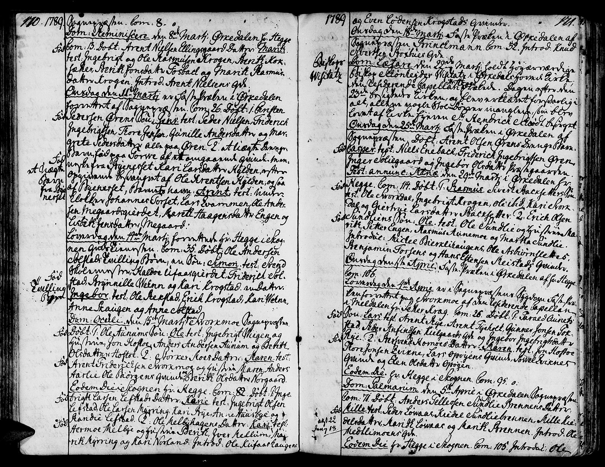 Ministerialprotokoller, klokkerbøker og fødselsregistre - Sør-Trøndelag, AV/SAT-A-1456/668/L0802: Parish register (official) no. 668A02, 1776-1799, p. 170-171