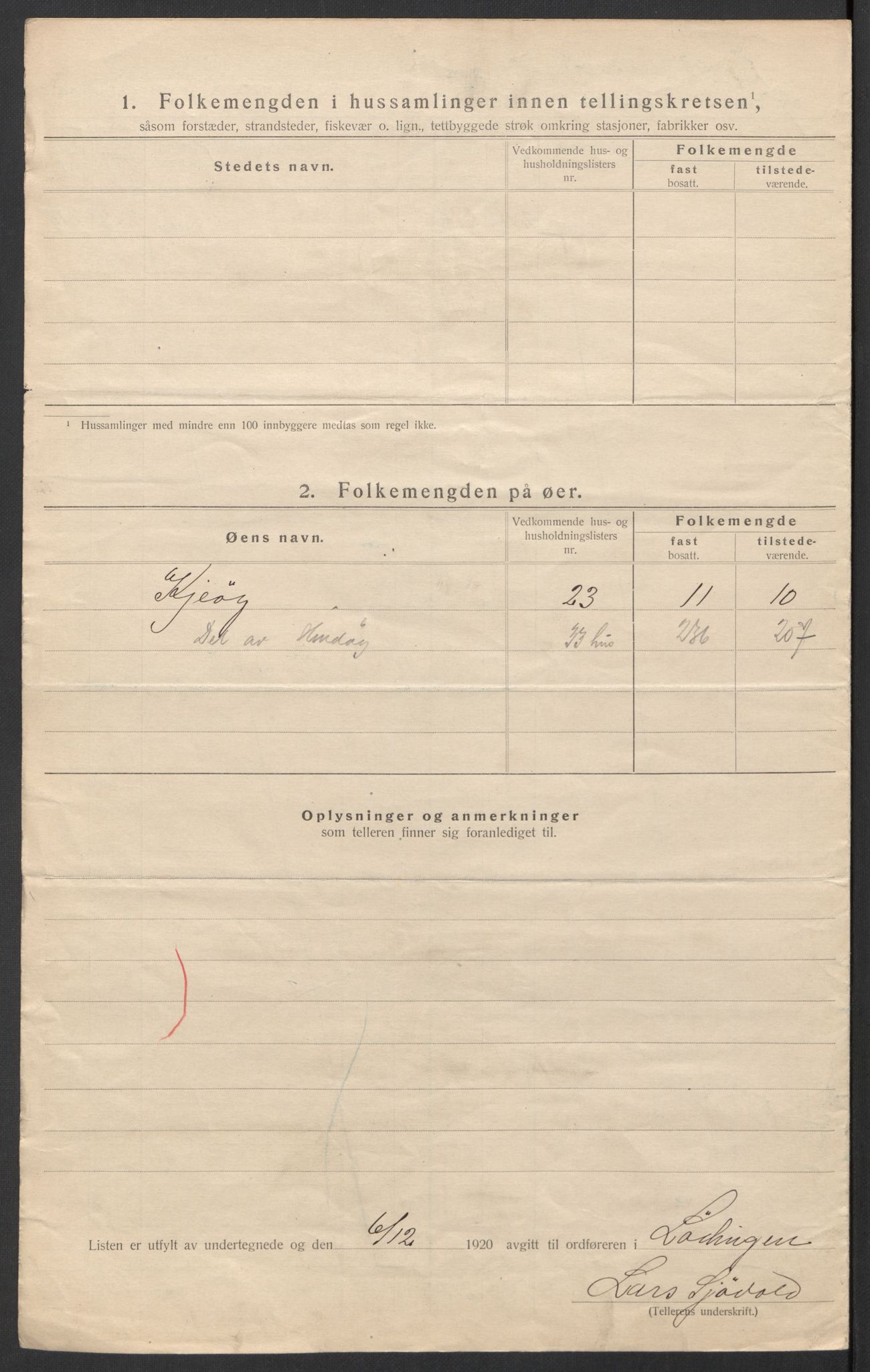 SAT, 1920 census for Lødingen, 1920, p. 17