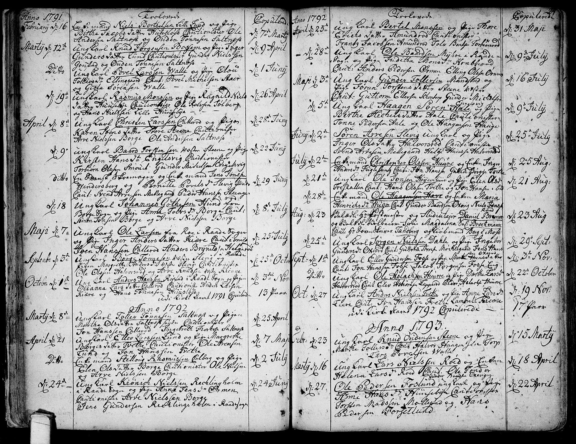 Onsøy prestekontor Kirkebøker, SAO/A-10914/F/Fa/L0001: Parish register (official) no. I 1, 1733-1814, p. 24