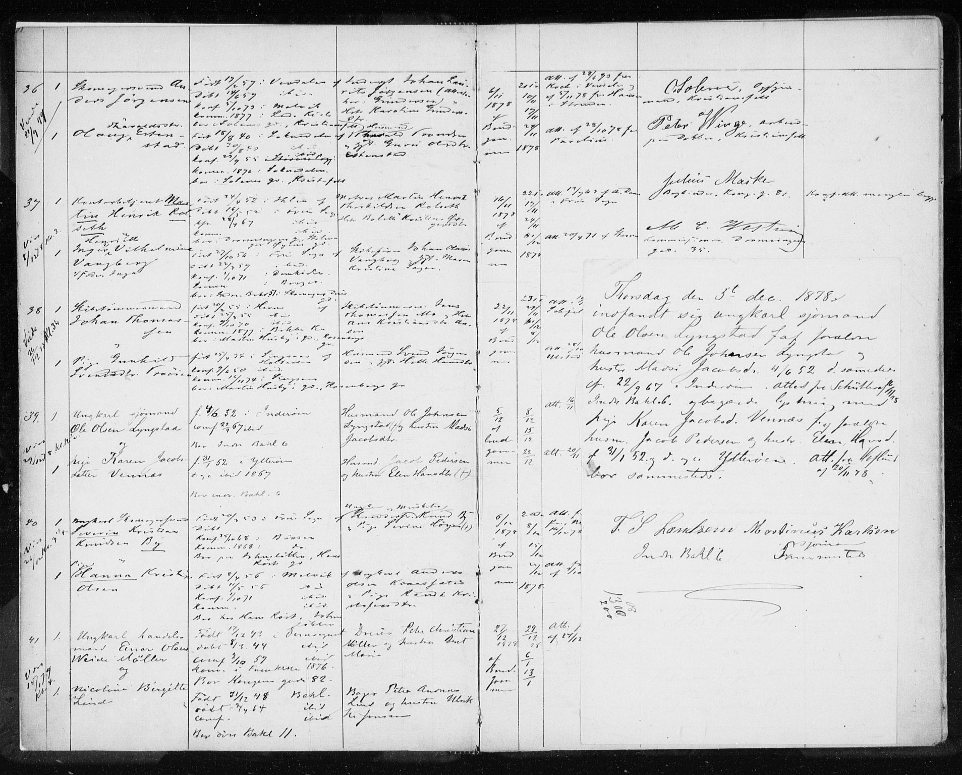 Ministerialprotokoller, klokkerbøker og fødselsregistre - Sør-Trøndelag, SAT/A-1456/604/L0188: Parish register (official) no. 604A11, 1878-1892