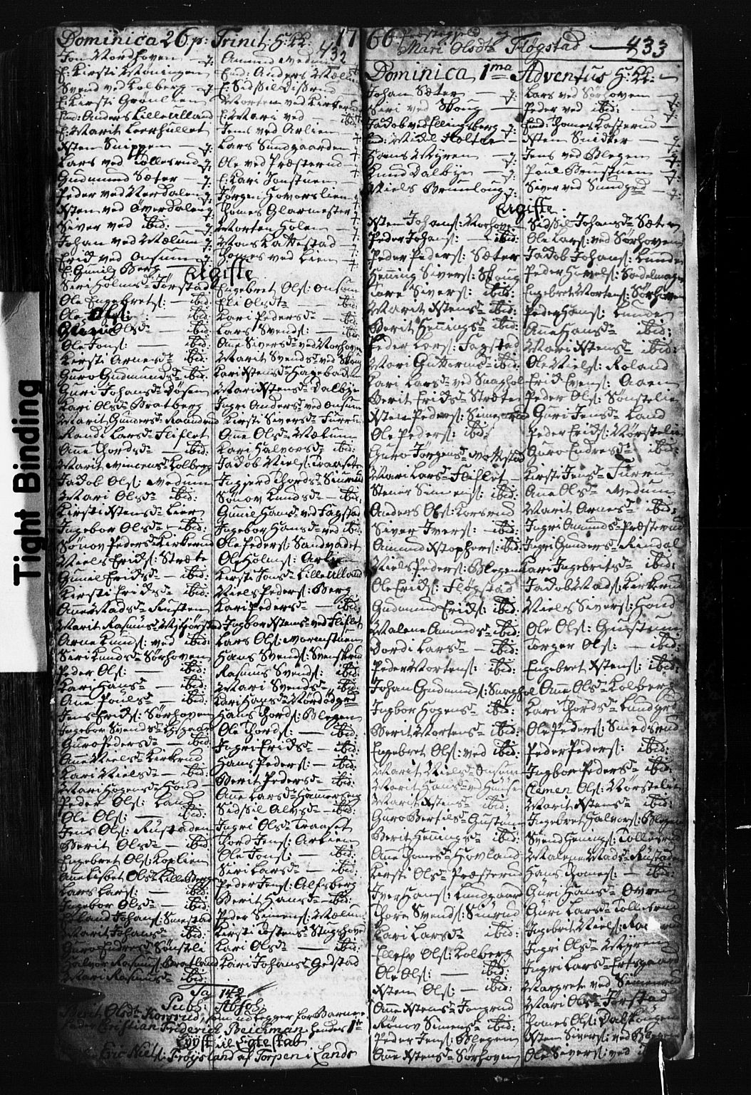 Fåberg prestekontor, SAH/PREST-086/H/Ha/Hab/L0001: Parish register (copy) no. 1, 1727-1767, p. 432-433