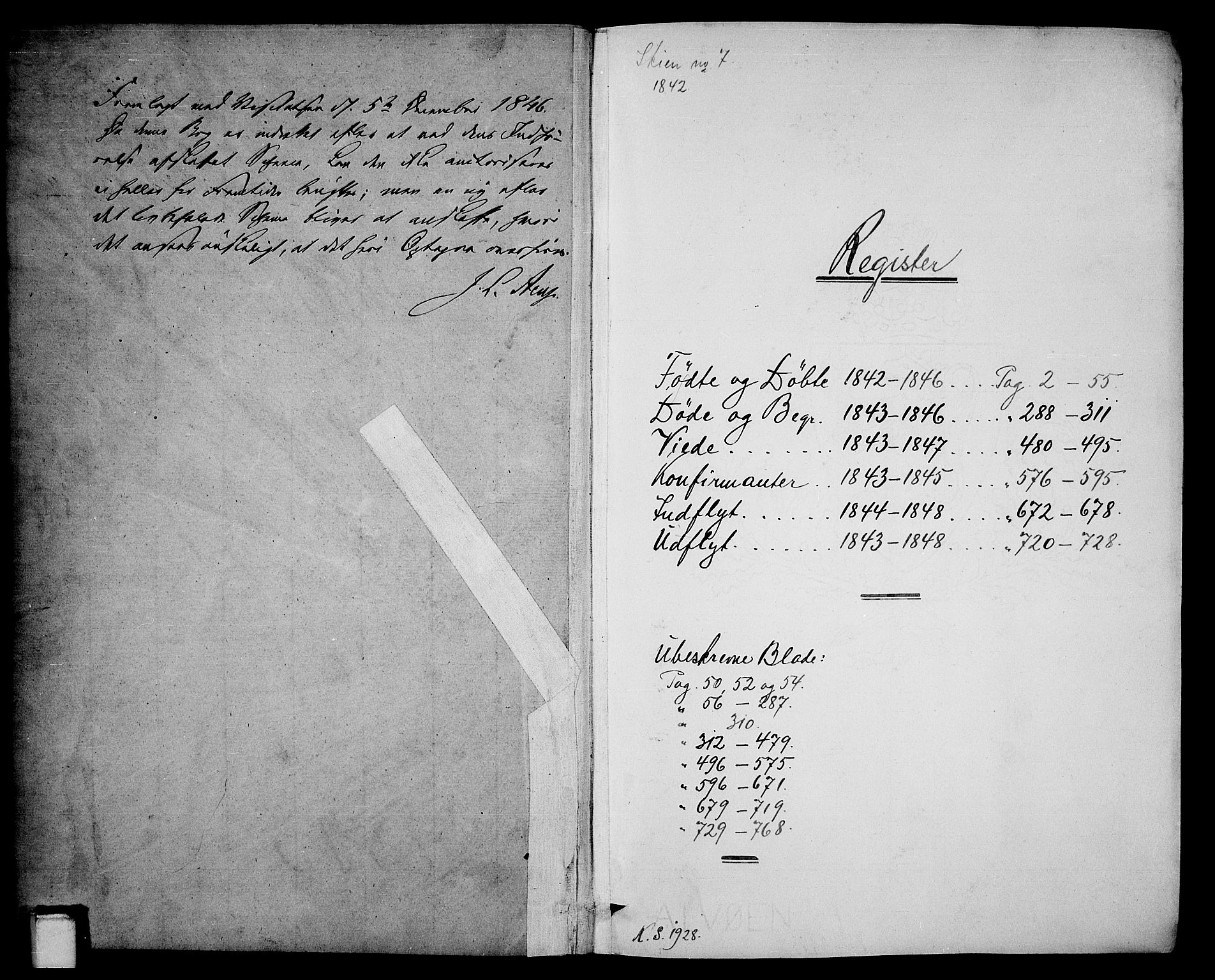 Skien kirkebøker, AV/SAKO-A-302/G/Ga/L0003: Parish register (copy) no. 3, 1843-1847