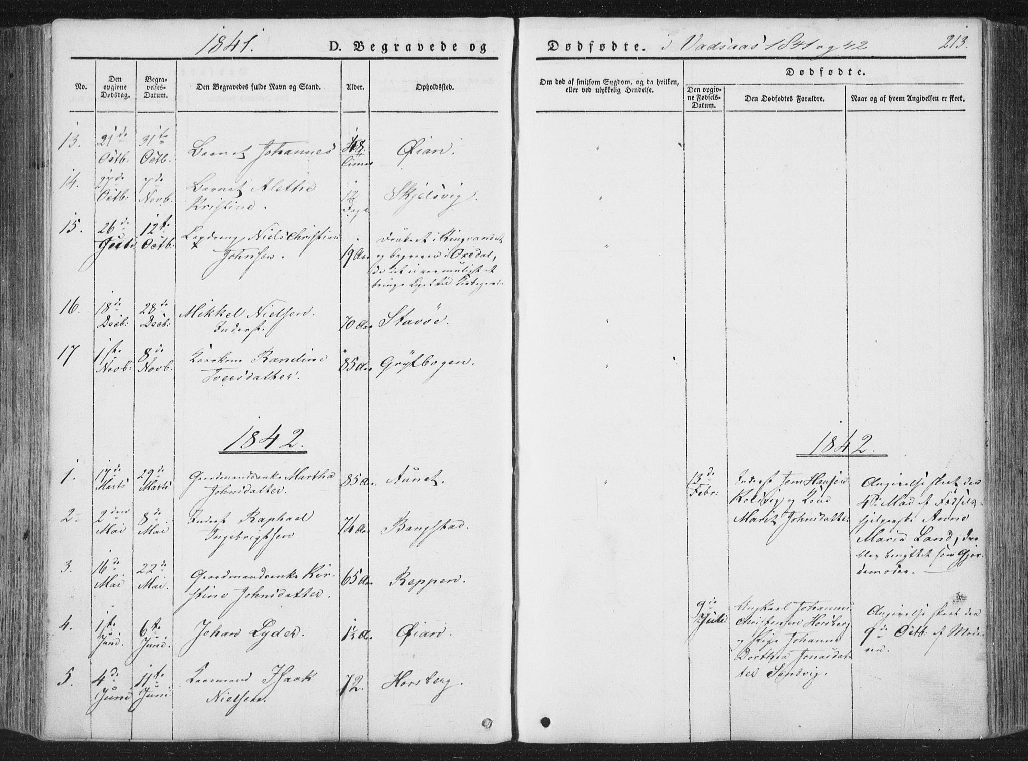 Ministerialprotokoller, klokkerbøker og fødselsregistre - Nordland, AV/SAT-A-1459/810/L0144: Parish register (official) no. 810A07 /1, 1841-1862, p. 213