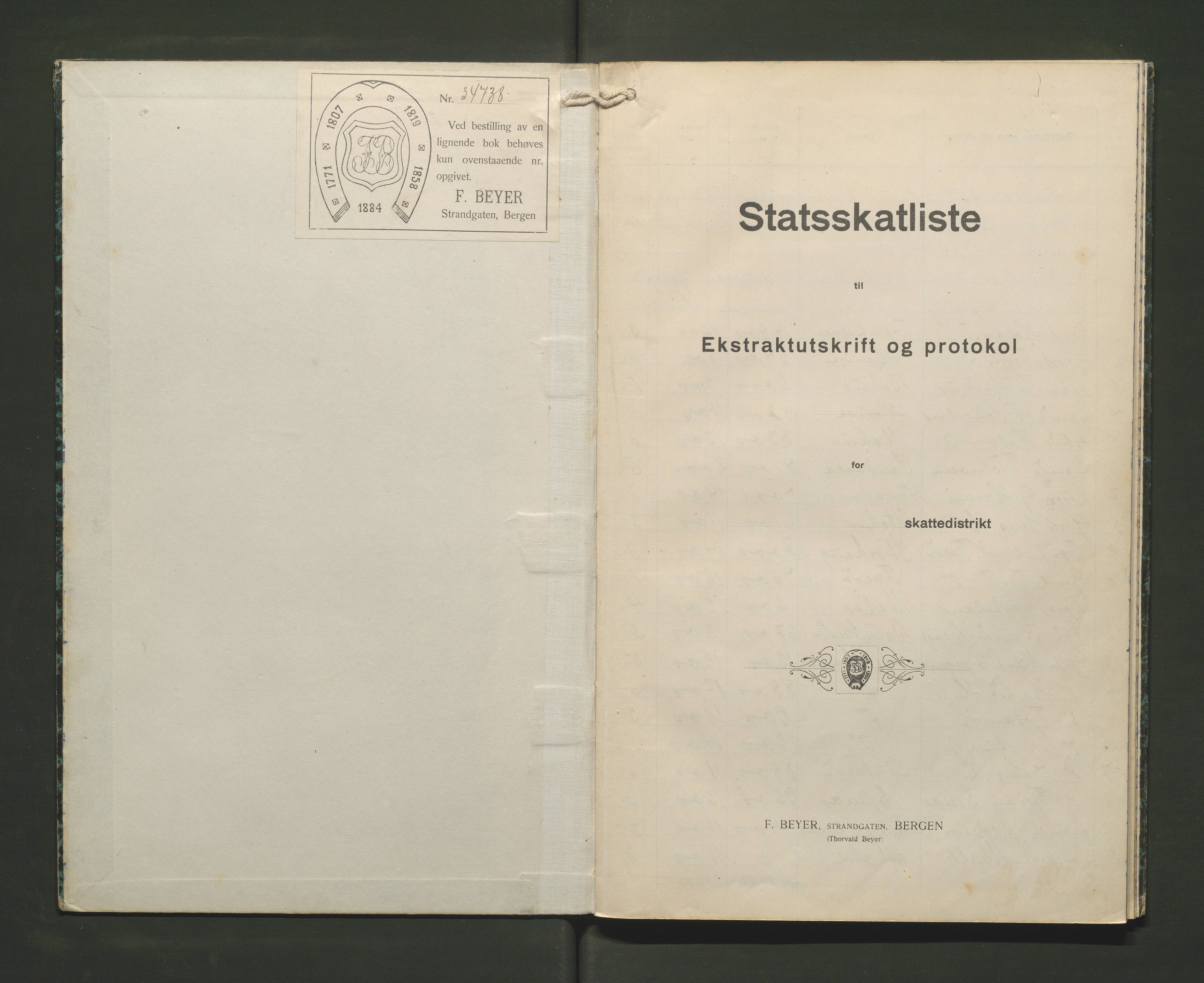 Skånevik kommune. Likningskontoret, IKAH/1212-142/F/Fb/L0003: Likningsprotokoll, statsskatt, 1915-1916