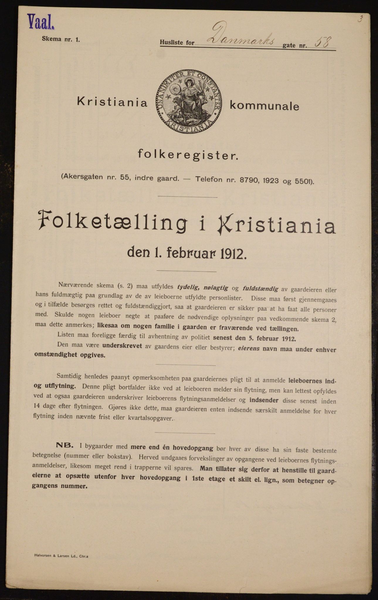 OBA, Municipal Census 1912 for Kristiania, 1912, p. 14961