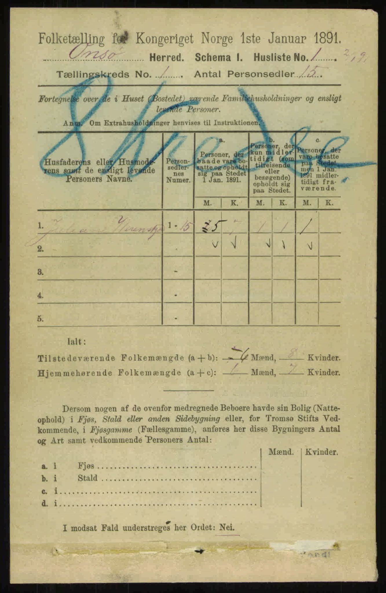 RA, 1891 census for 0134 Onsøy, 1891, p. 31