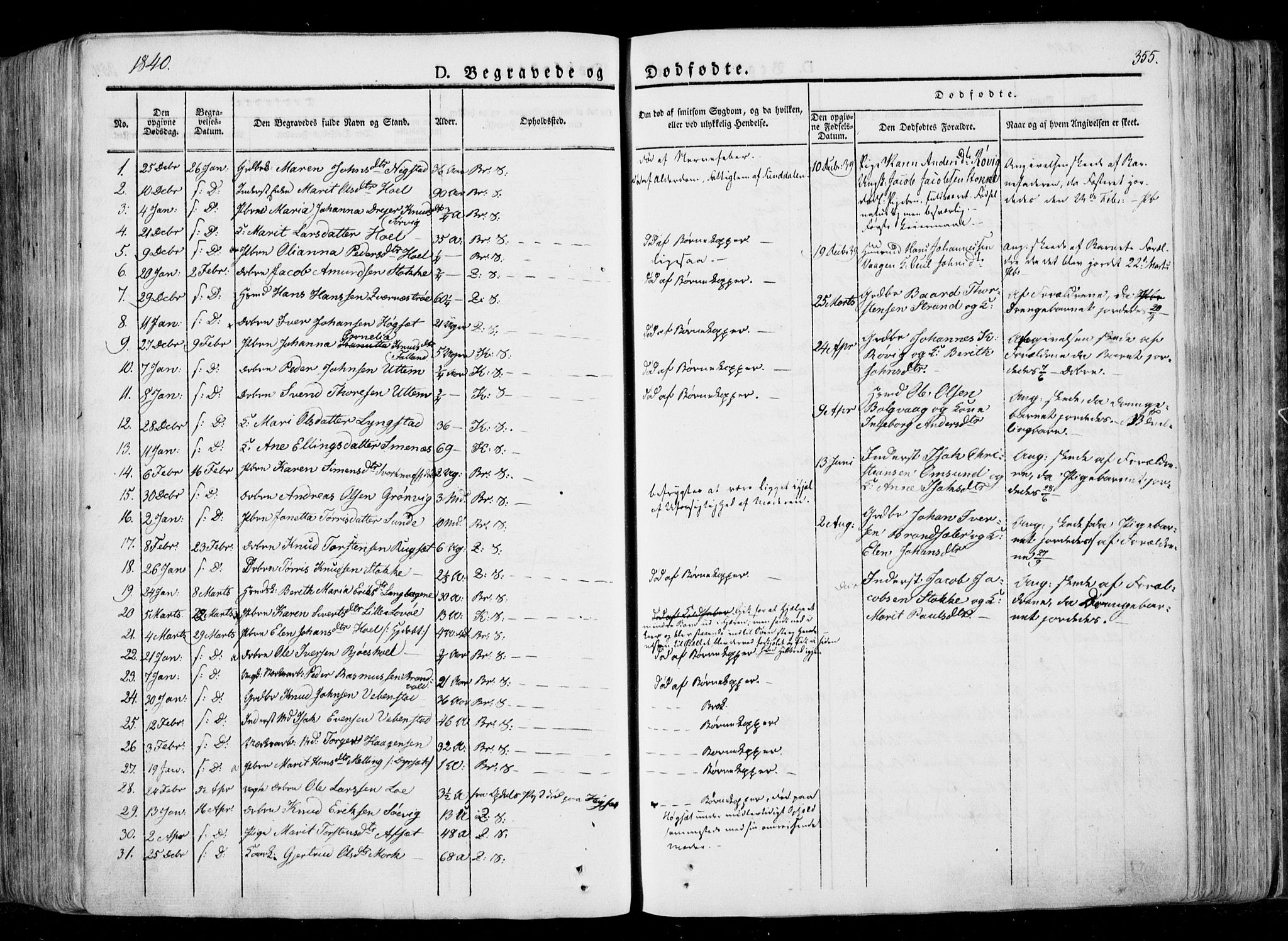 Ministerialprotokoller, klokkerbøker og fødselsregistre - Møre og Romsdal, AV/SAT-A-1454/568/L0803: Parish register (official) no. 568A10, 1830-1853, p. 355