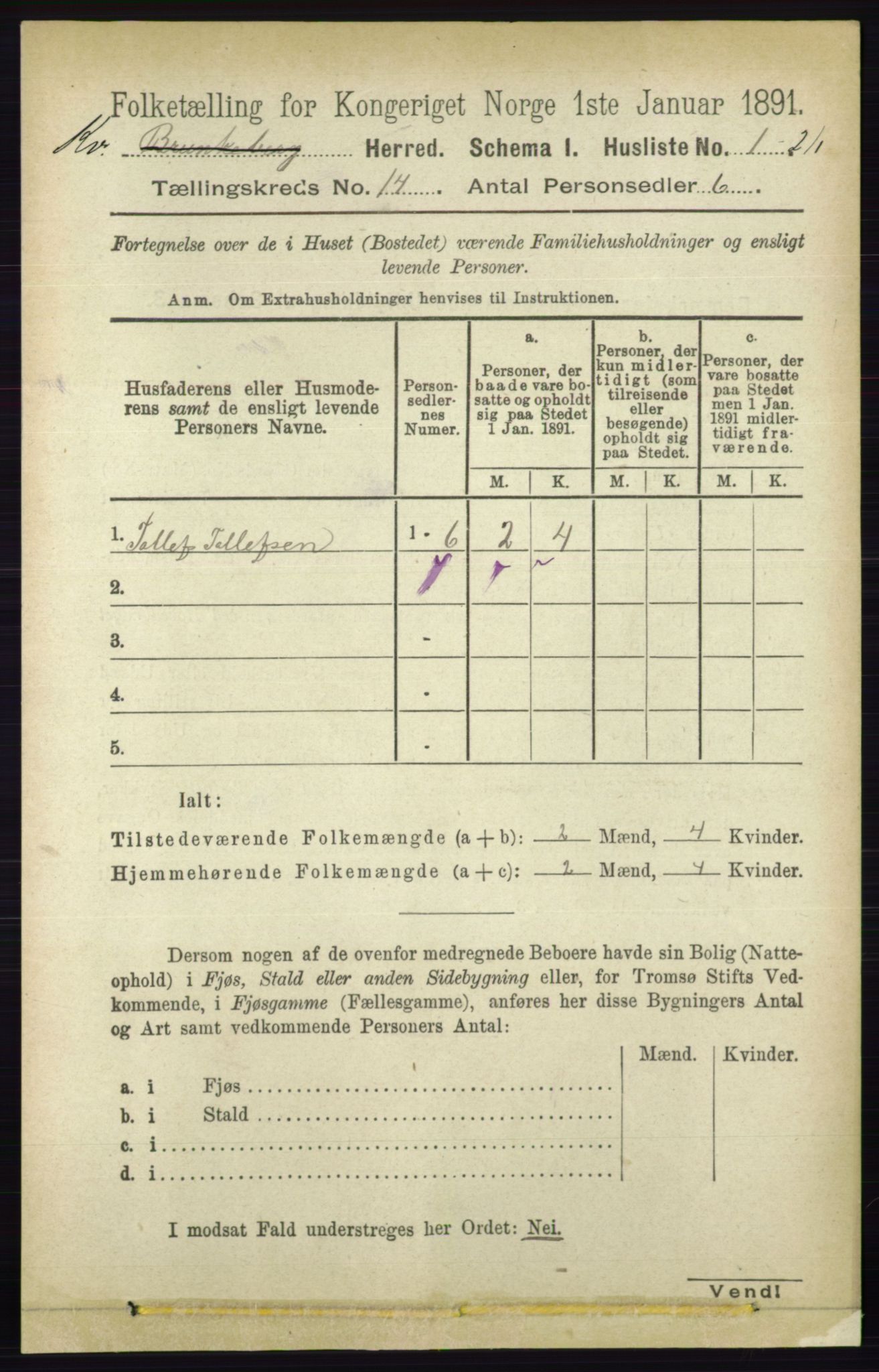 RA, 1891 census for 0829 Kviteseid, 1891, p. 3316