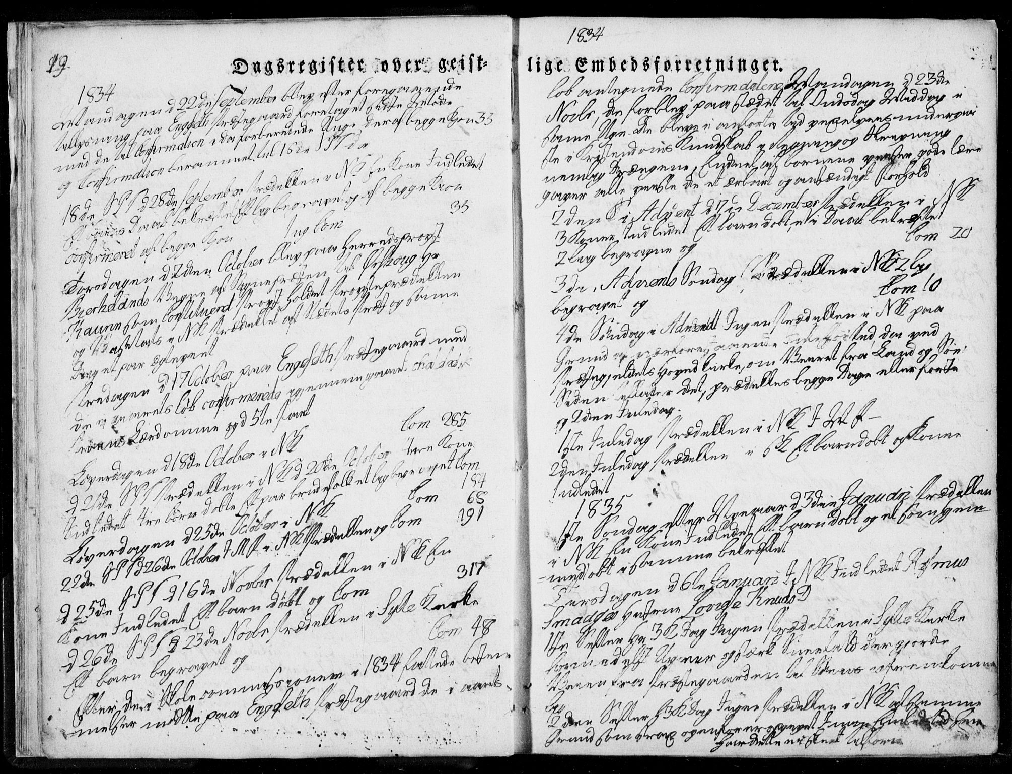 Ministerialprotokoller, klokkerbøker og fødselsregistre - Møre og Romsdal, SAT/A-1454/519/L0247: Parish register (official) no. 519A06, 1827-1846, p. 19