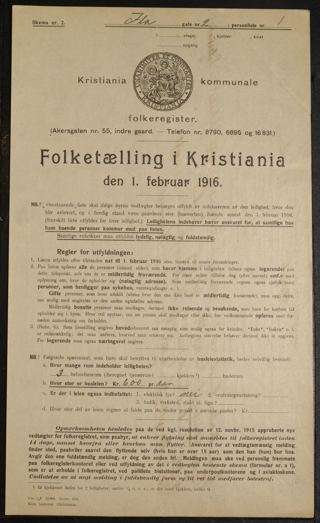 OBA, Municipal Census 1916 for Kristiania, 1916, p. 44114