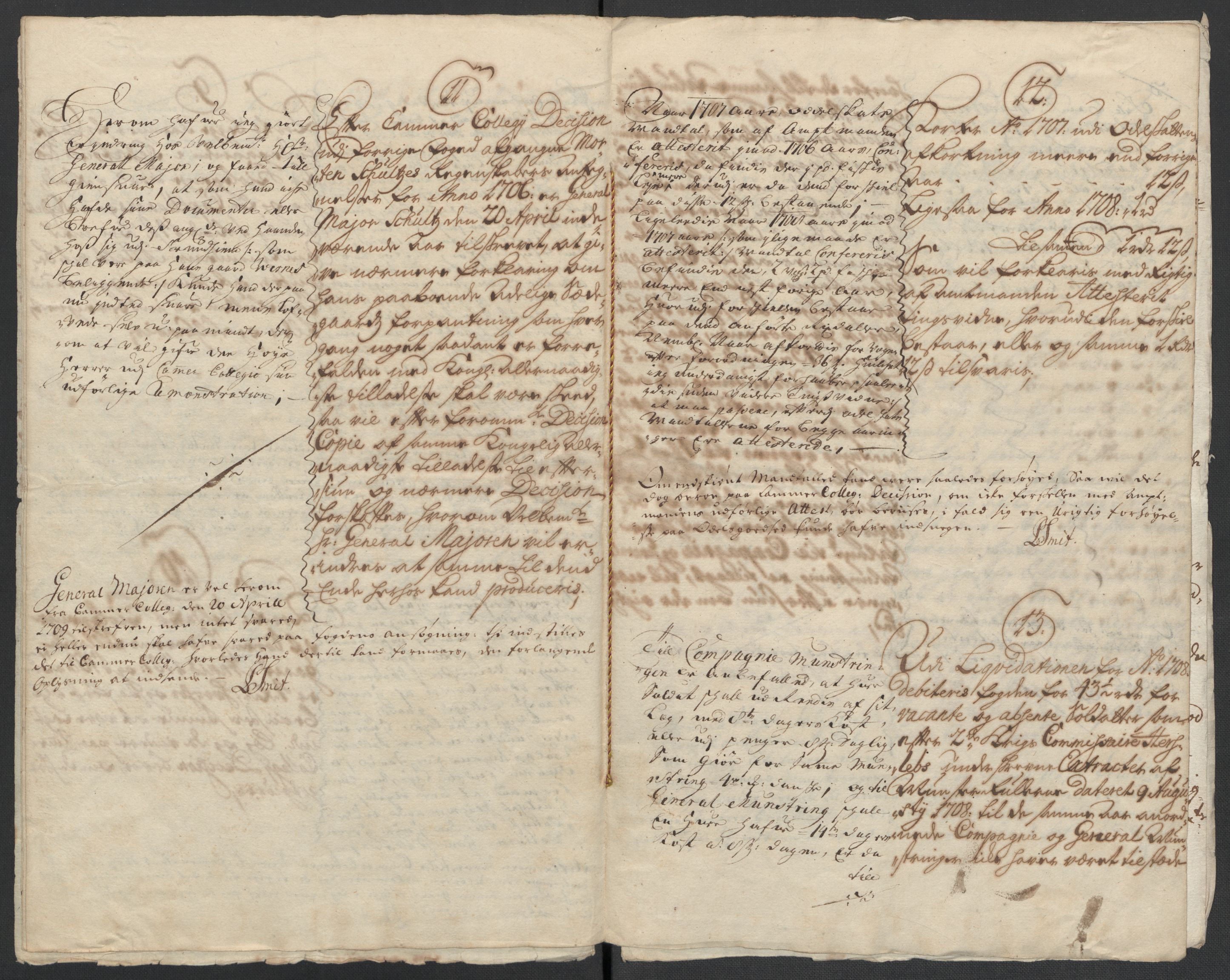 Rentekammeret inntil 1814, Reviderte regnskaper, Fogderegnskap, AV/RA-EA-4092/R55/L3658: Fogderegnskap Romsdal, 1707-1708, p. 352