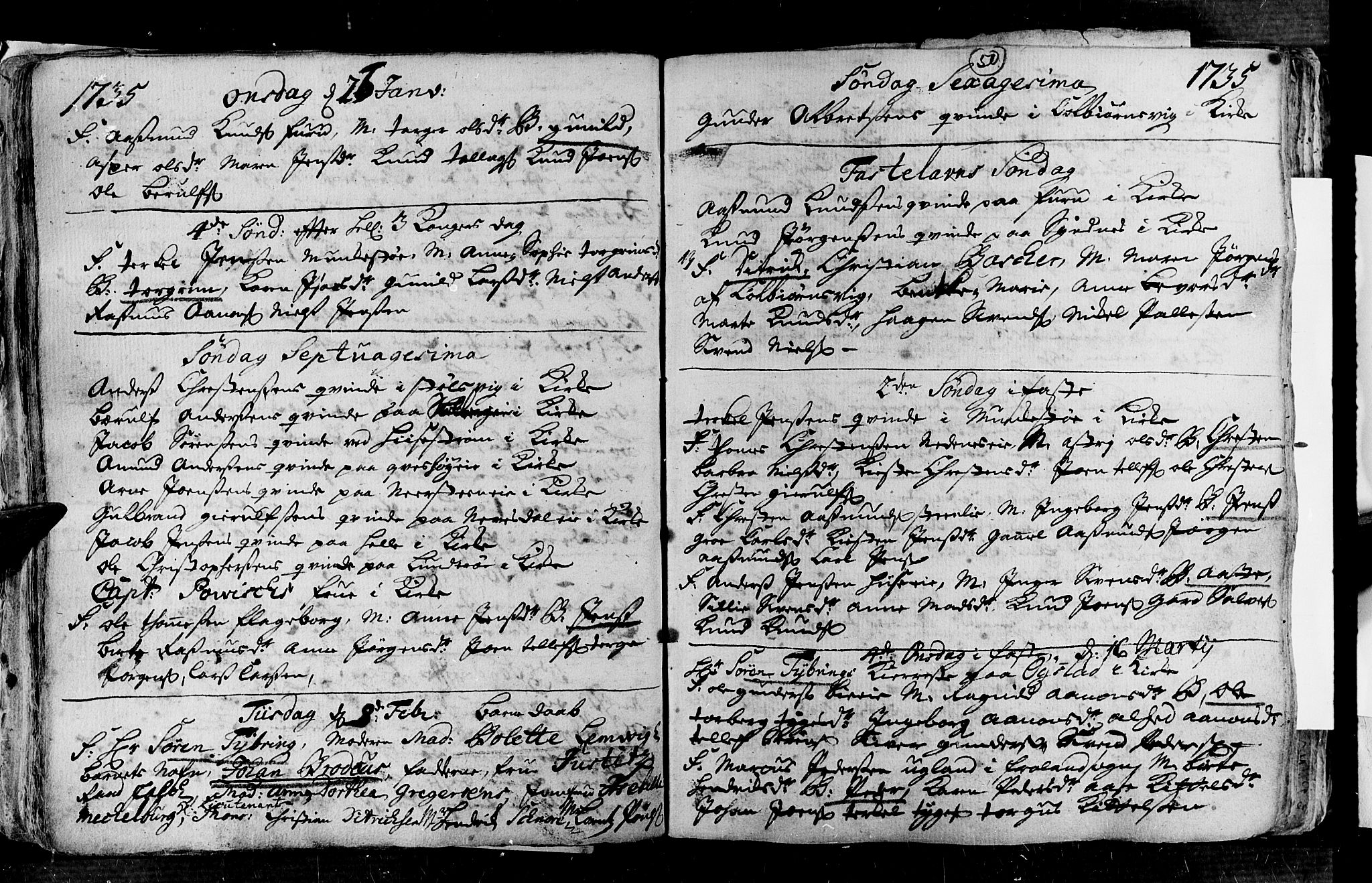 Øyestad sokneprestkontor, AV/SAK-1111-0049/F/Fa/L0004: Parish register (official) no. A 4, 1730-1750, p. 50