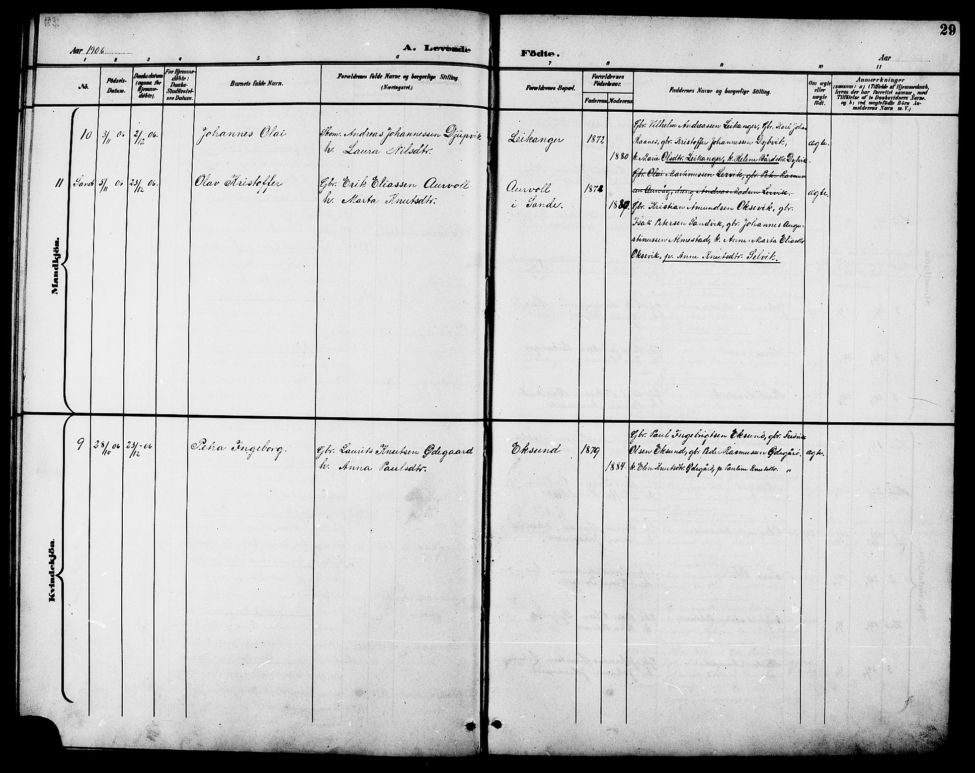 Ministerialprotokoller, klokkerbøker og fødselsregistre - Møre og Romsdal, AV/SAT-A-1454/508/L0098: Parish register (copy) no. 508C02, 1898-1916, p. 29