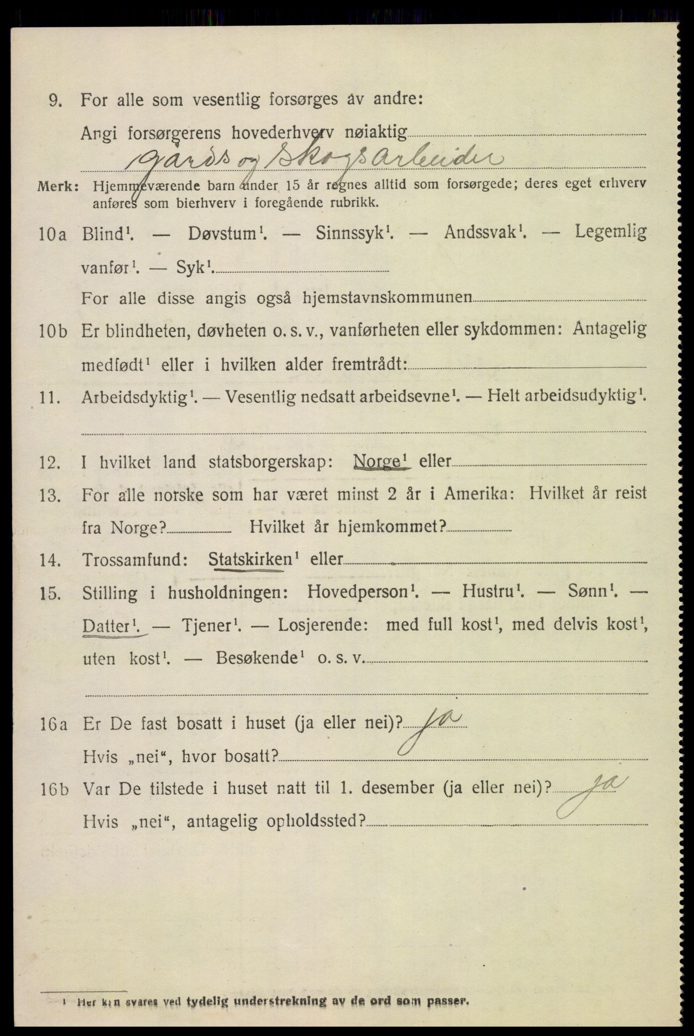 SAH, 1920 census for Gran, 1920, p. 10479