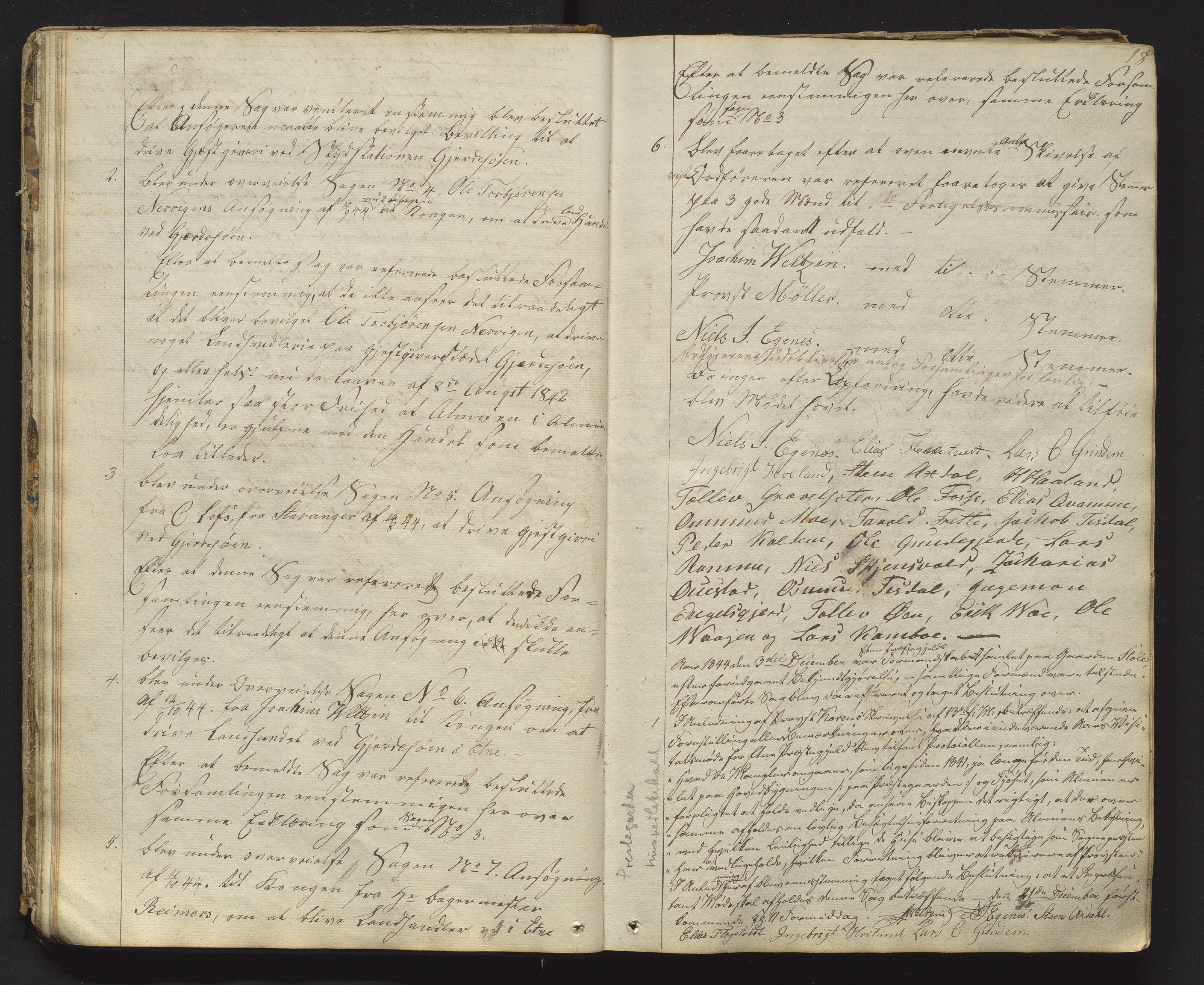 Etne kommune. Formannskapet, IKAH/1211-021/A/Aa/L0001: Møtebok for formannskap og heradsstyre, 1838-1861, p. 18