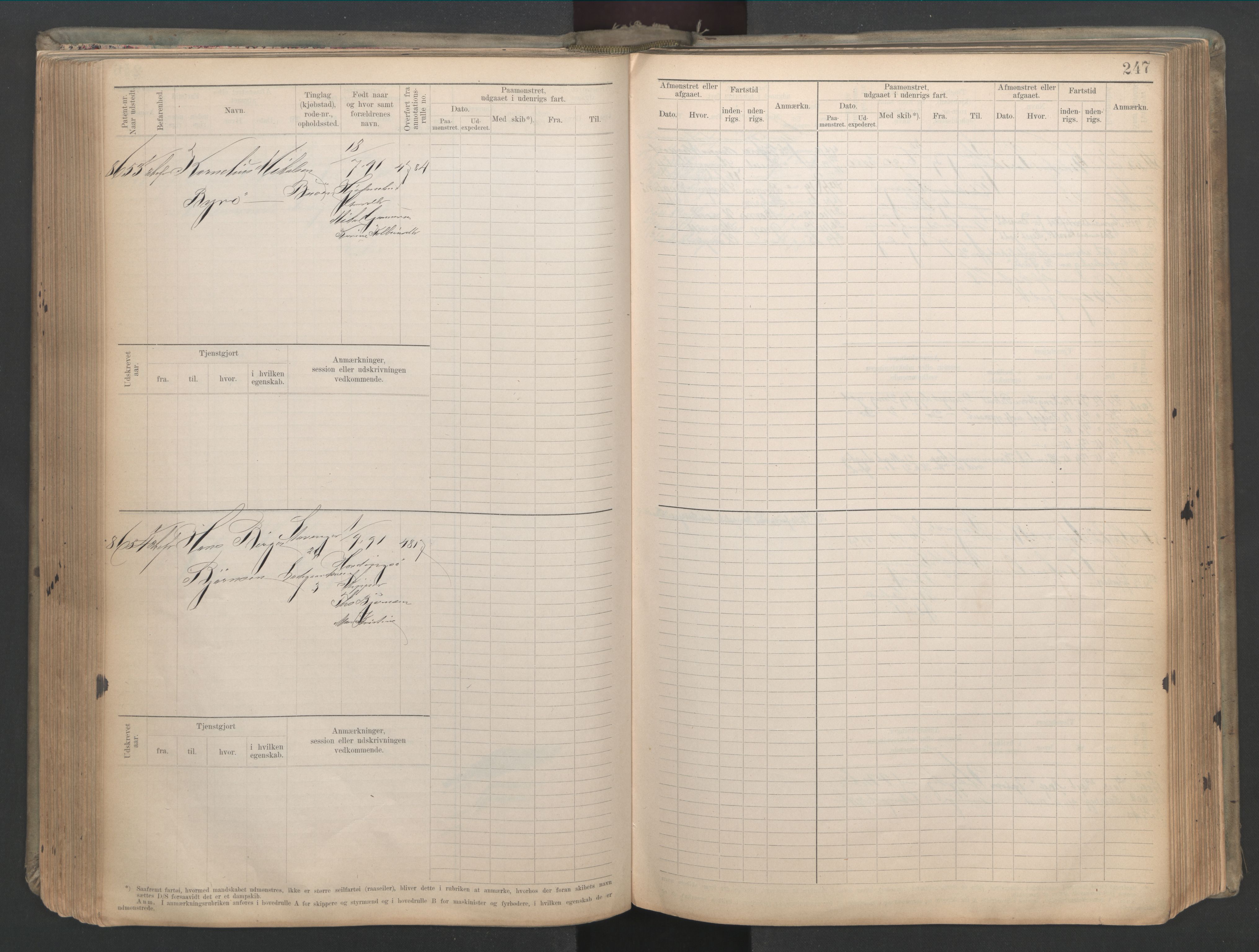 Stavanger sjømannskontor, AV/SAST-A-102006/F/Fb/Fbb/L0023: Sjøfartshovedrulle patnentnr. 8161-8904 (dublett), 1903, p. 251