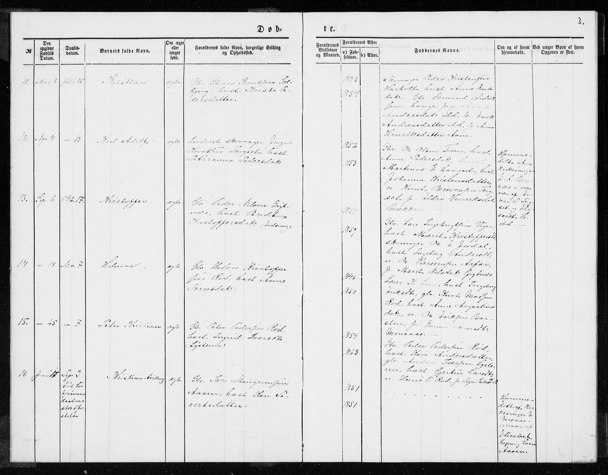 Ministerialprotokoller, klokkerbøker og fødselsregistre - Møre og Romsdal, SAT/A-1454/551/L0631: Parish register (copy) no. 551C03, 1886-1894, p. 3