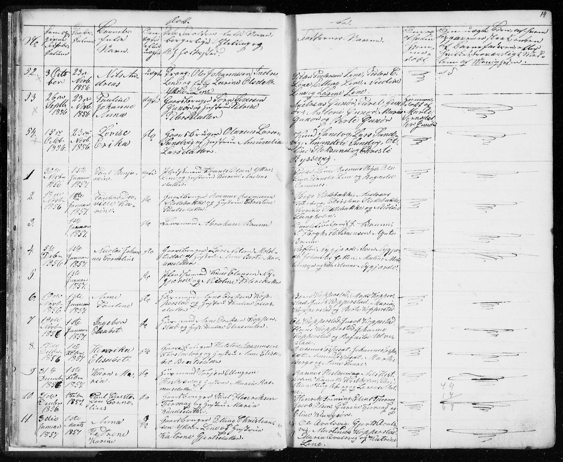 Ministerialprotokoller, klokkerbøker og fødselsregistre - Møre og Romsdal, AV/SAT-A-1454/507/L0079: Parish register (copy) no. 507C02, 1854-1877, p. 14