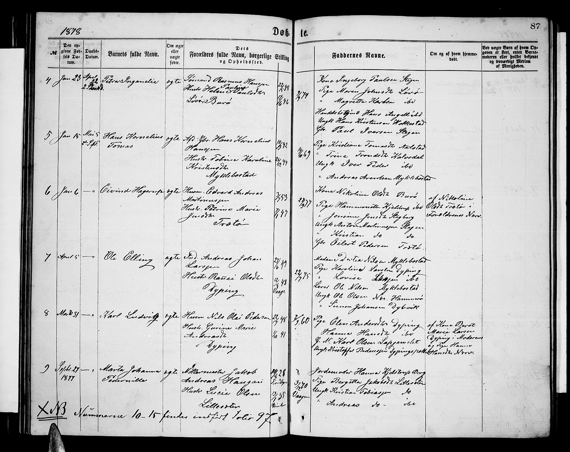 Ministerialprotokoller, klokkerbøker og fødselsregistre - Nordland, AV/SAT-A-1459/855/L0815: Parish register (copy) no. 855C04, 1865-1878, p. 87