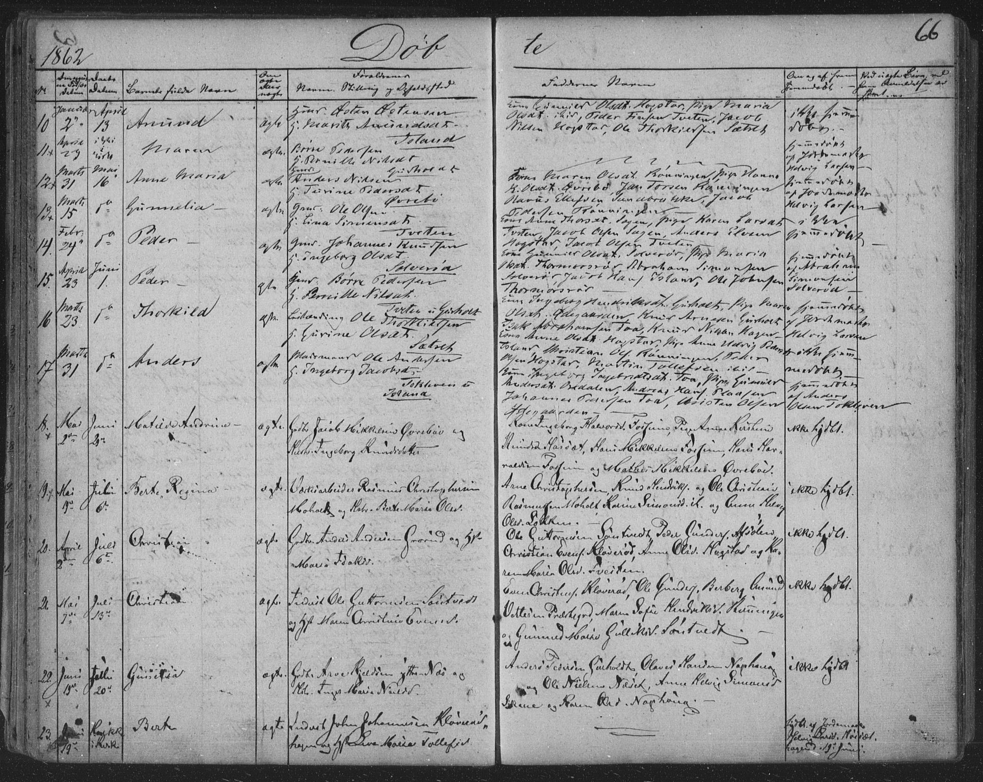 Siljan kirkebøker, SAKO/A-300/F/Fa/L0001: Parish register (official) no. 1, 1831-1870, p. 66