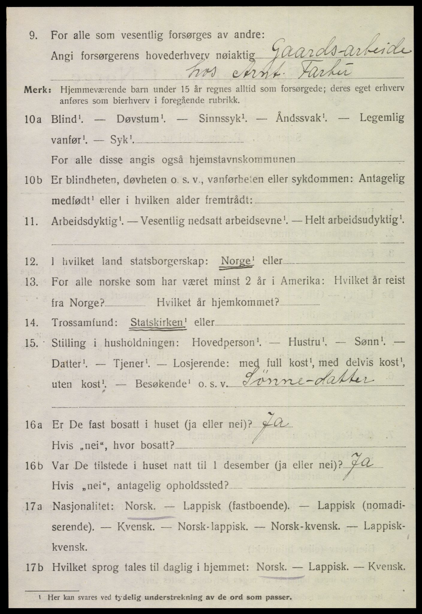 SAT, 1920 census for Inderøy, 1920, p. 4236