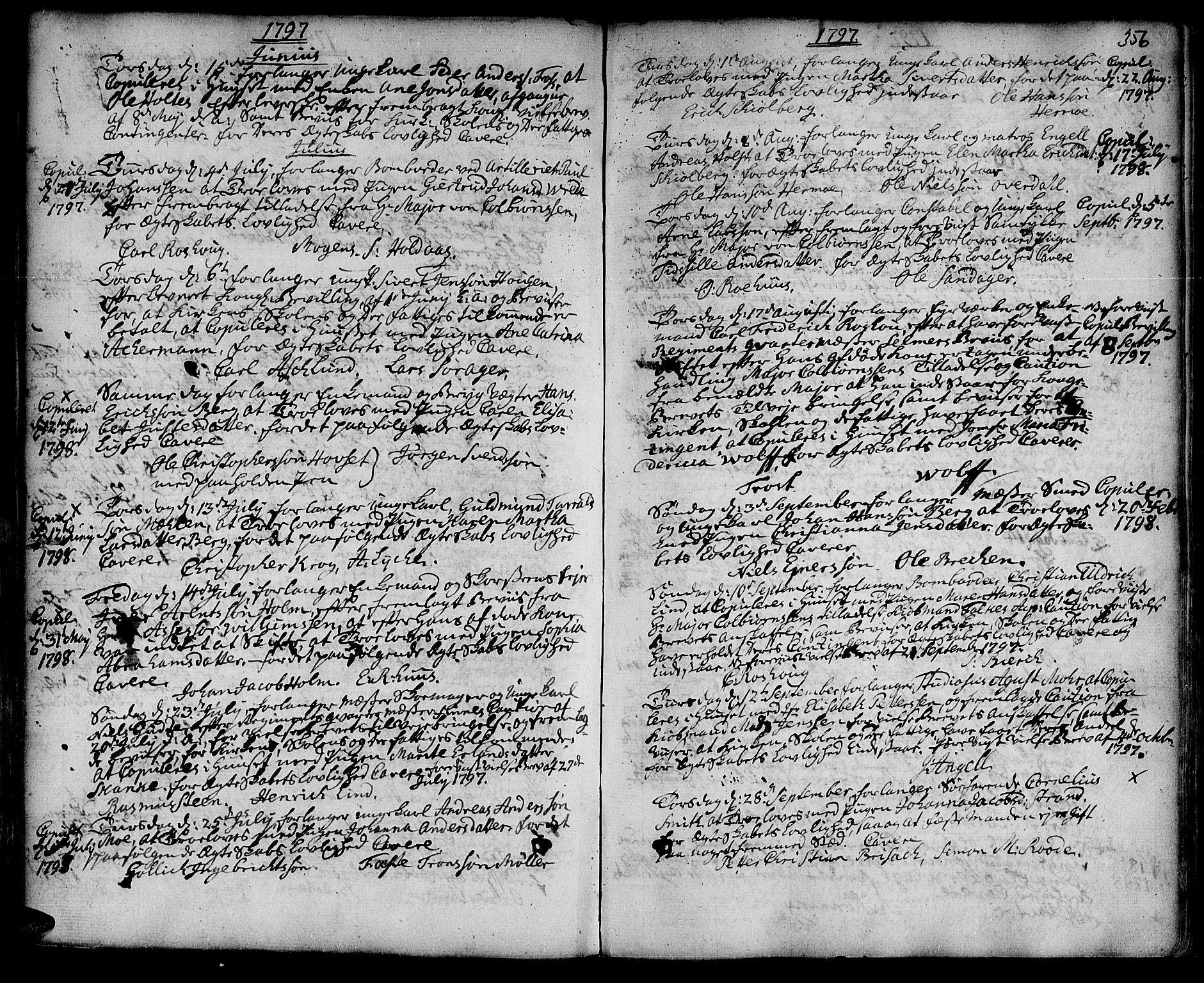 Ministerialprotokoller, klokkerbøker og fødselsregistre - Sør-Trøndelag, SAT/A-1456/601/L0038: Parish register (official) no. 601A06, 1766-1877, p. 356a