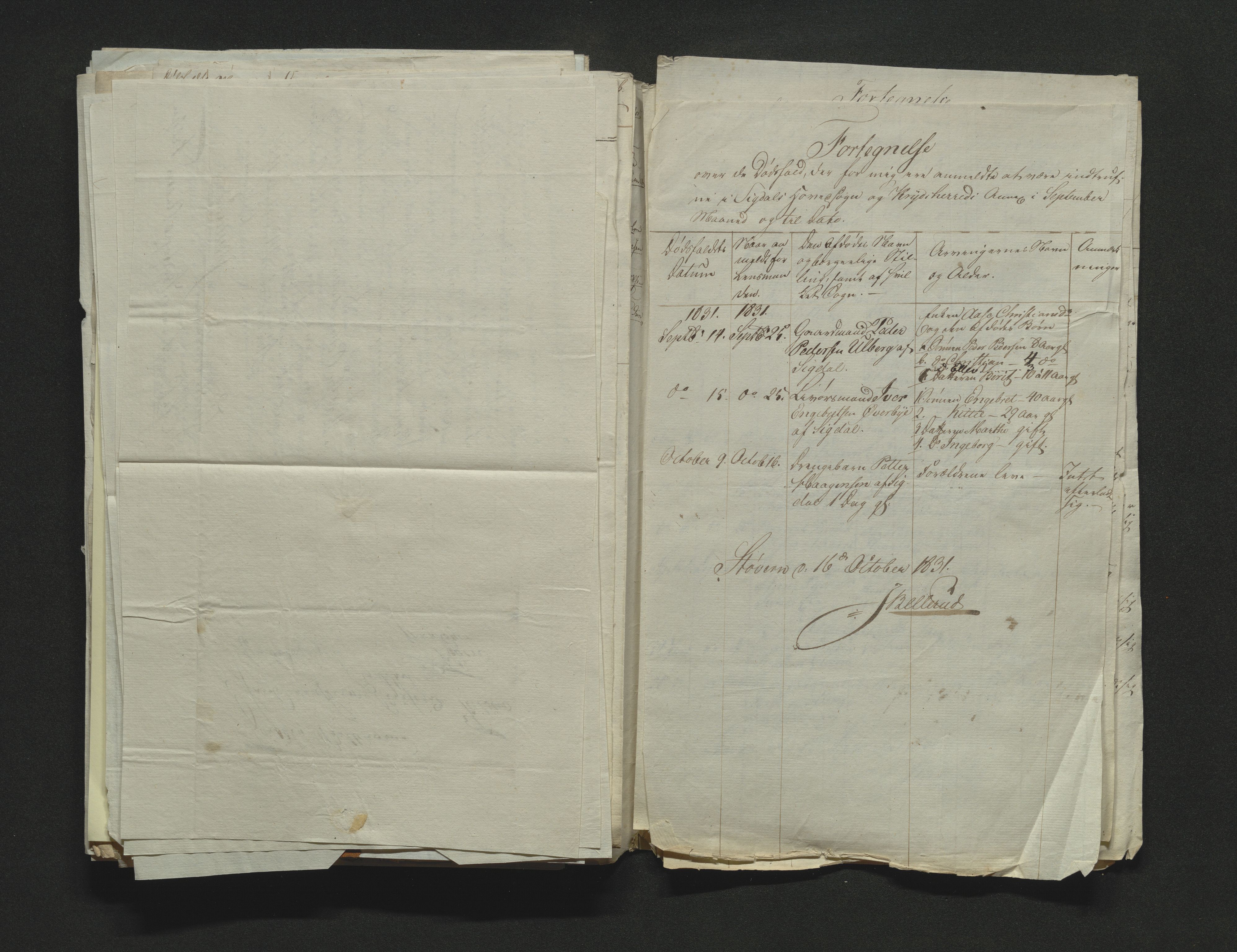 Eiker, Modum og Sigdal sorenskriveri, AV/SAKO-A-123/H/Ha/Hab/L0003: Dødsfallsmeldinger, 1830-1833