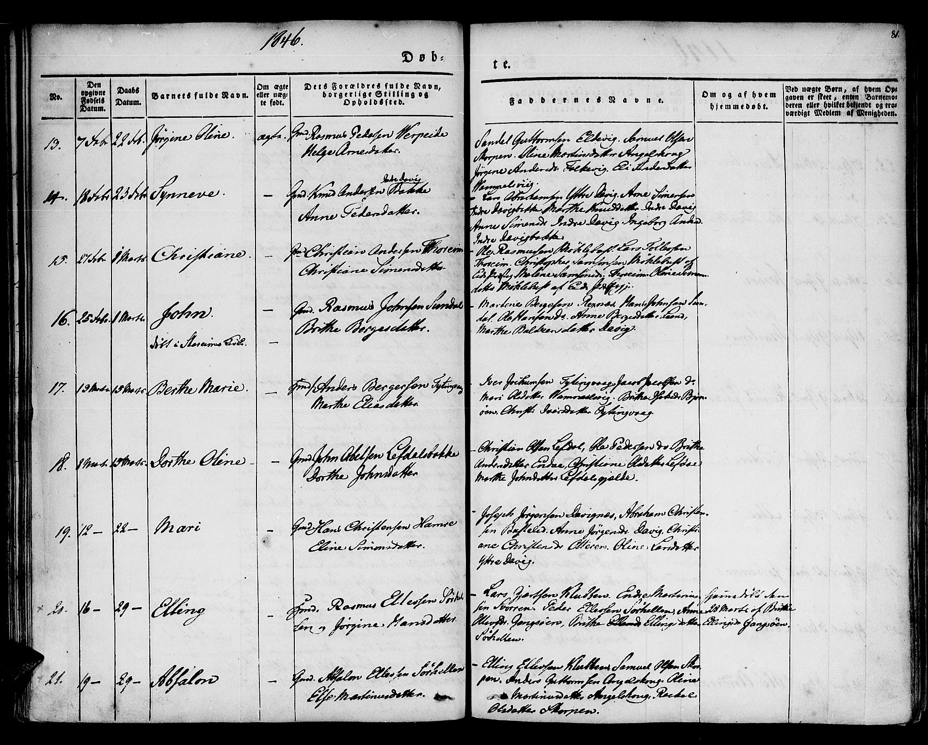 Davik sokneprestembete, AV/SAB-A-79701/H/Haa/Haaa/L0004: Parish register (official) no. A 4, 1830-1849, p. 81