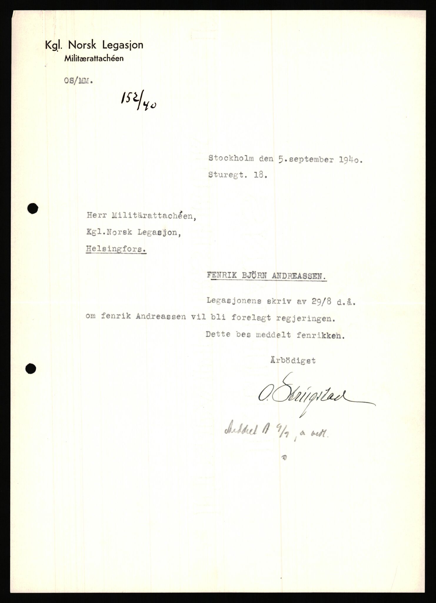 Forsvaret, Forsvarets krigshistoriske avdeling, AV/RA-RAFA-2017/Y/Ya/L0006: II-C-11-11,2 - Utenriksdepartementet.  Legasjonen i Helsingfors., 1940-1946, p. 267
