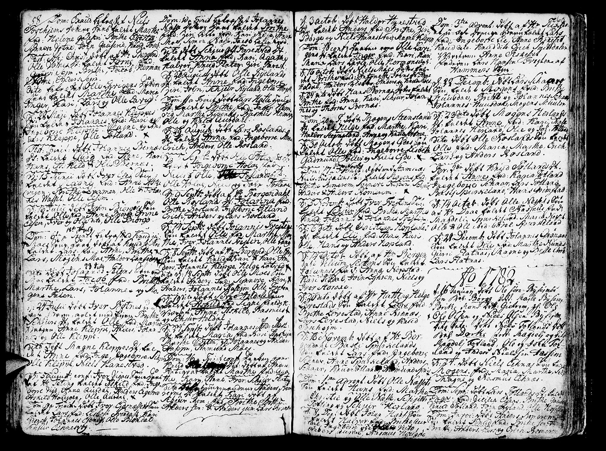 Hosanger sokneprestembete, SAB/A-75801/H/Haa: Parish register (official) no. A 2 /1, 1766-1793, p. 60