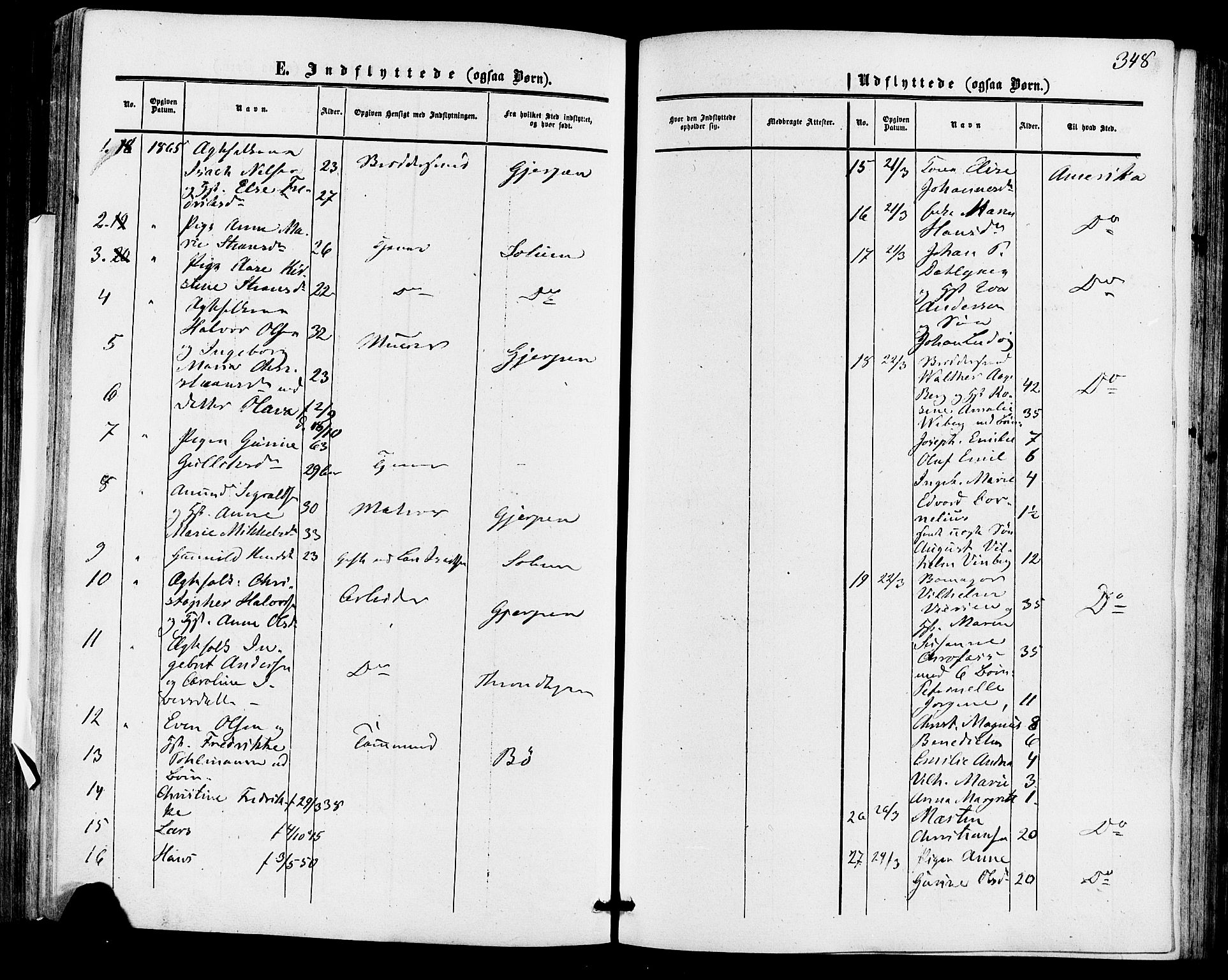 Skien kirkebøker, SAKO/A-302/F/Fa/L0007: Parish register (official) no. 7, 1856-1865, p. 348