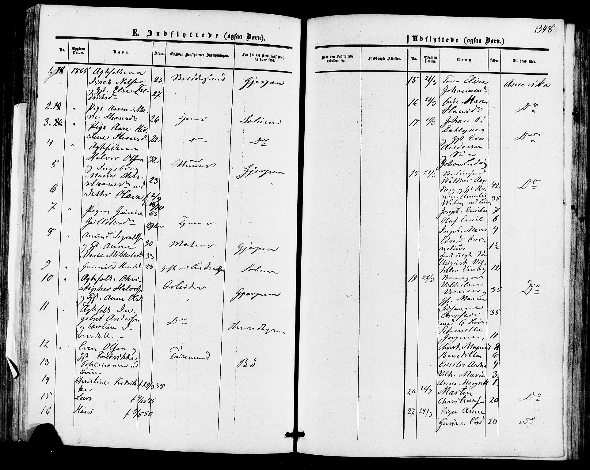 Skien kirkebøker, AV/SAKO-A-302/F/Fa/L0007: Parish register (official) no. 7, 1856-1865, p. 348