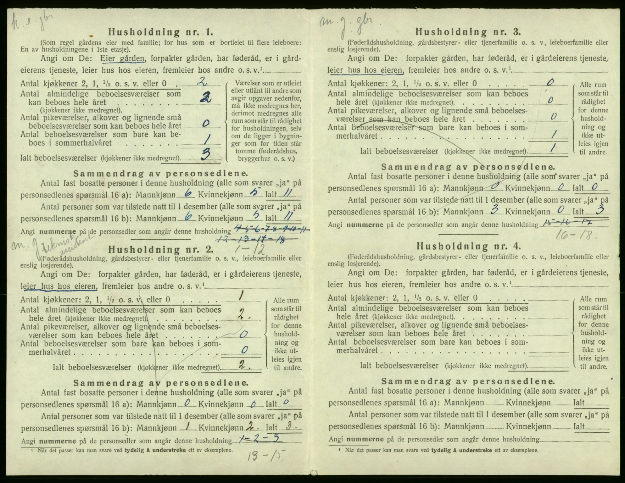 SAB, 1920 census for Stord, 1920, p. 142