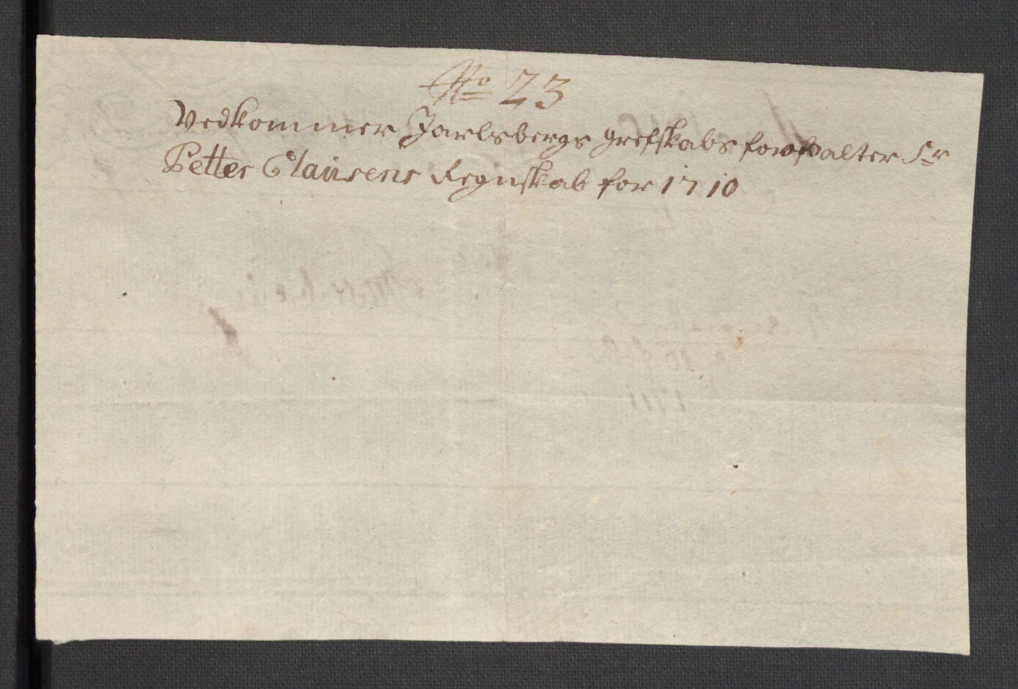 Rentekammeret inntil 1814, Reviderte regnskaper, Fogderegnskap, AV/RA-EA-4092/R32/L1875: Fogderegnskap Jarlsberg grevskap, 1710, p. 206