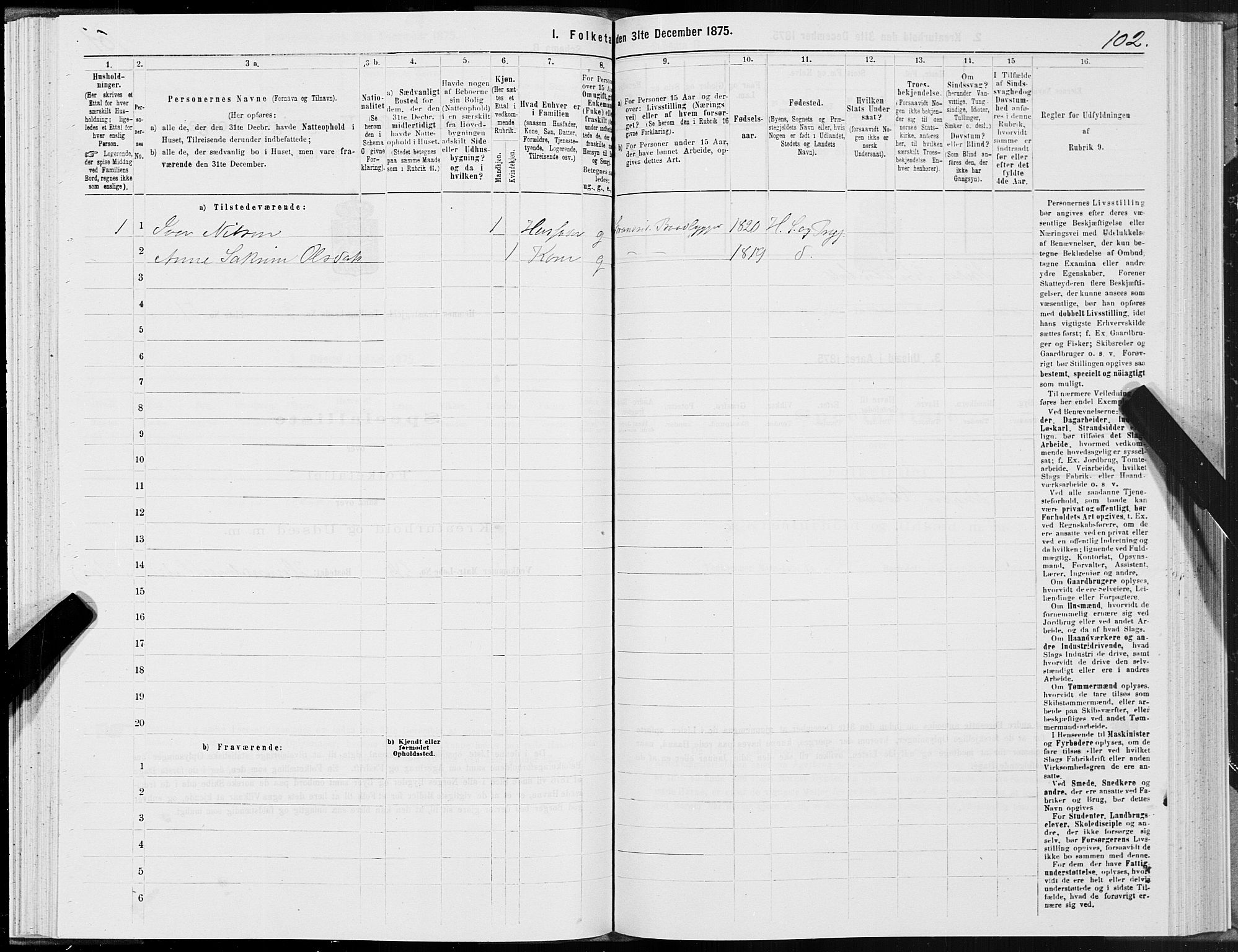 SAT, 1875 census for 1832P Hemnes, 1875, p. 2102