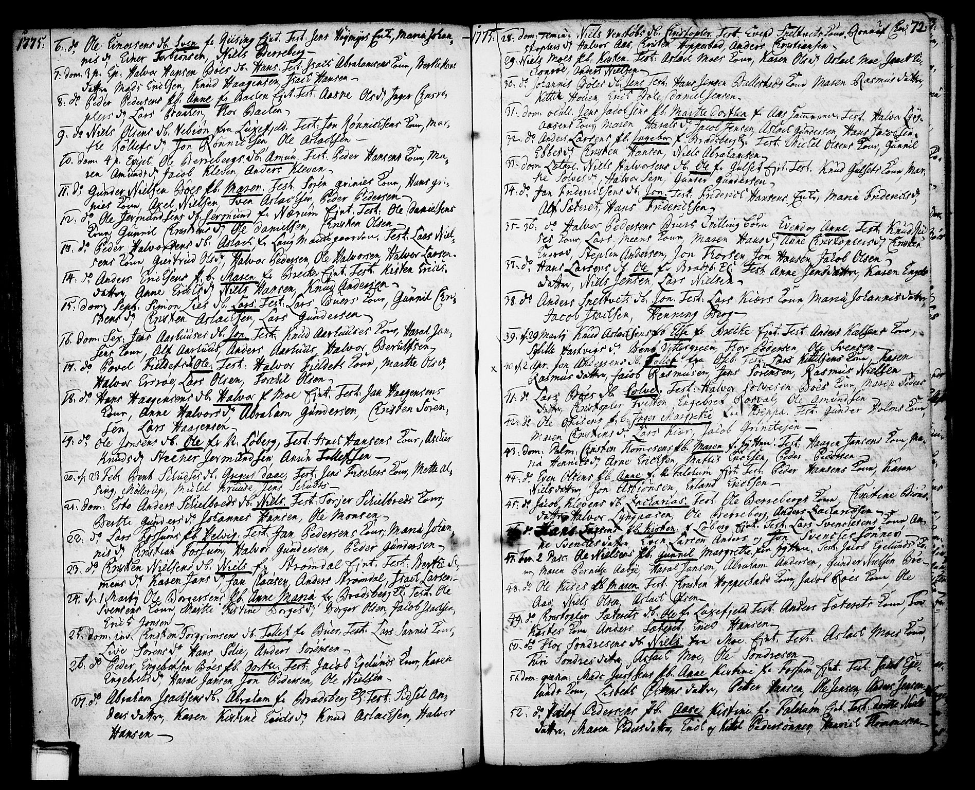 Gjerpen kirkebøker, SAKO/A-265/F/Fa/L0002: Parish register (official) no. I 2, 1747-1795, p. 72