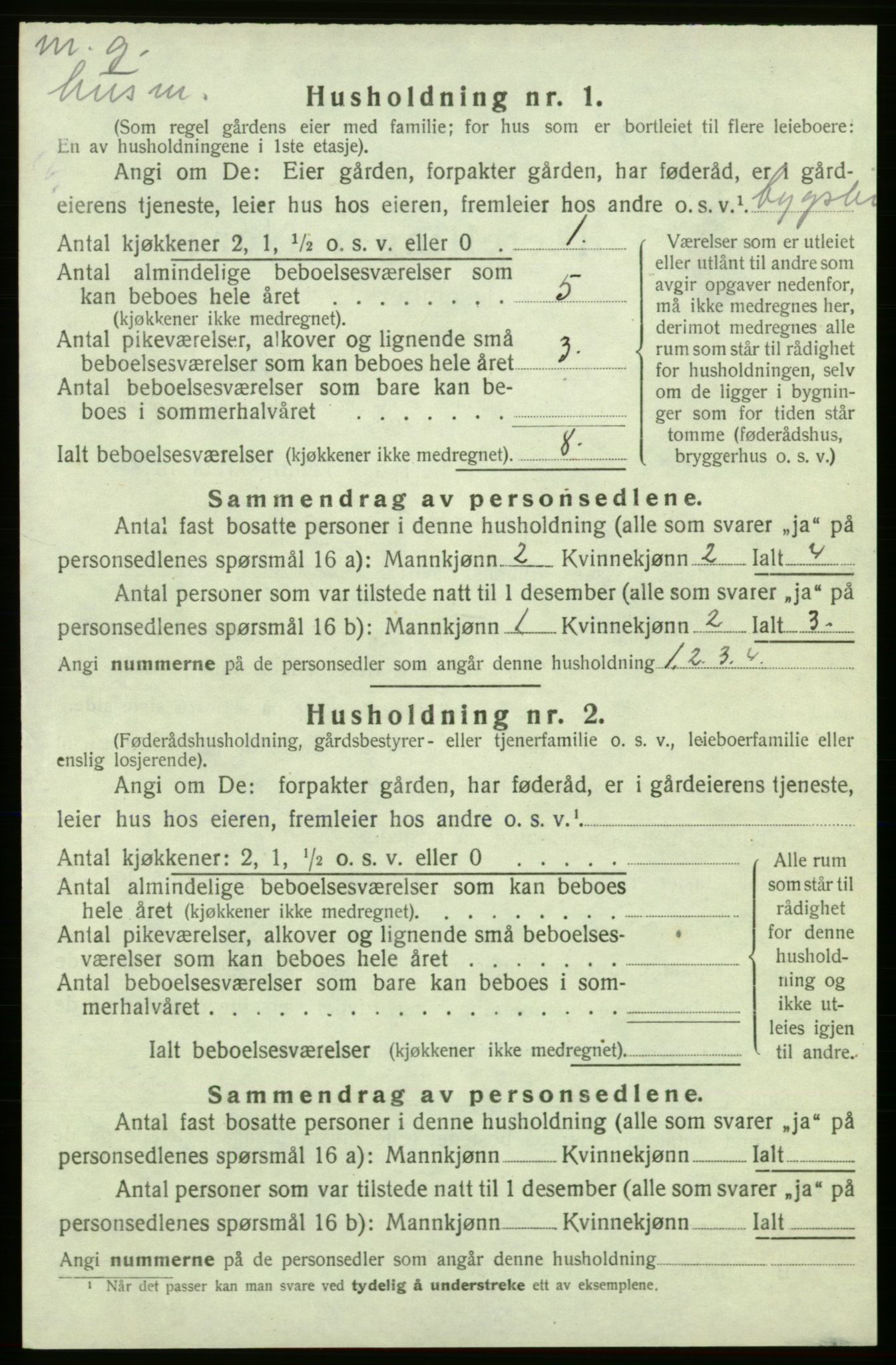 SAB, 1920 census for Kvinnherad, 1920, p. 1112