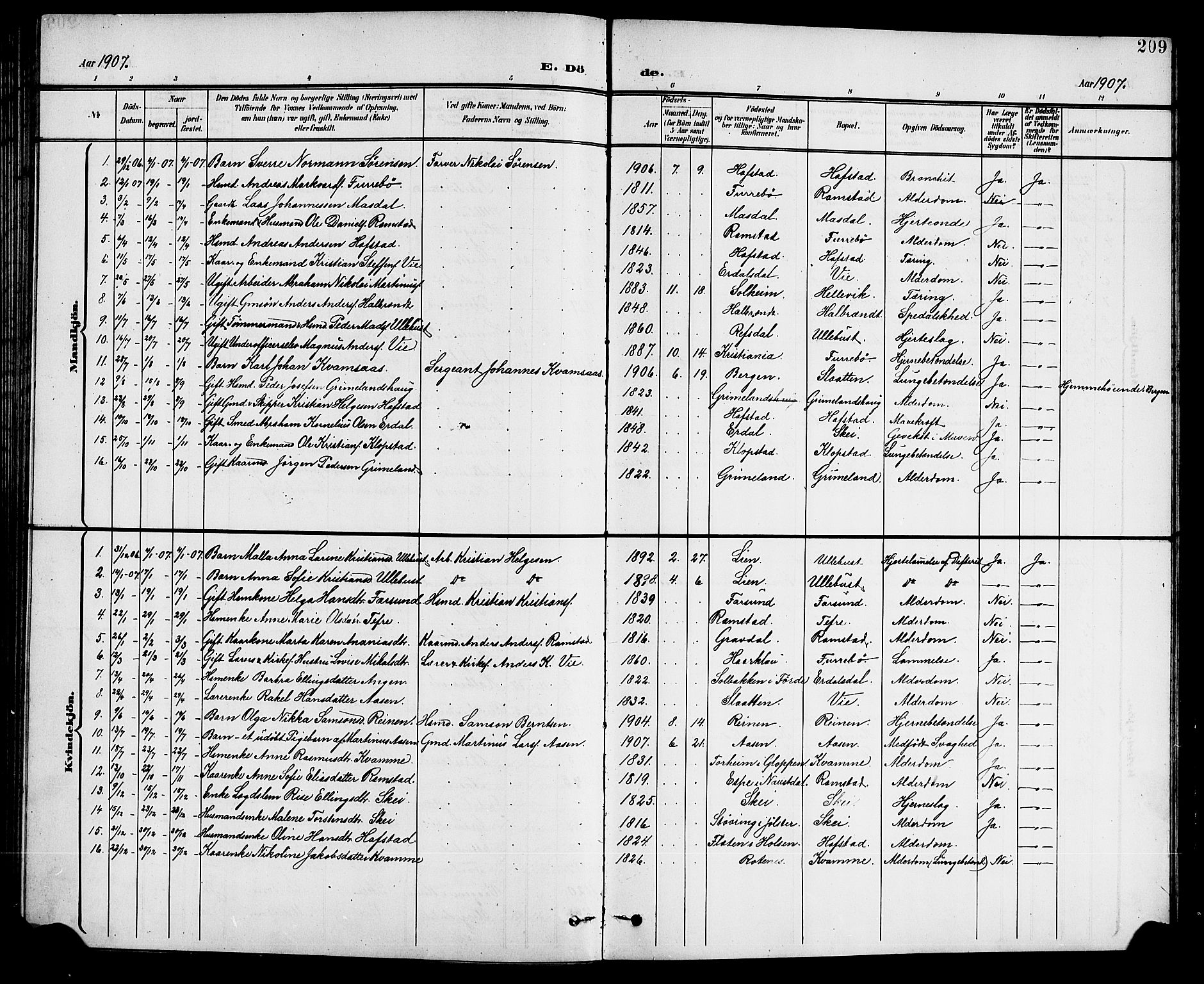 Førde sokneprestembete, SAB/A-79901/H/Hab/Haba/L0003: Parish register (copy) no. A 3, 1899-1924, p. 209