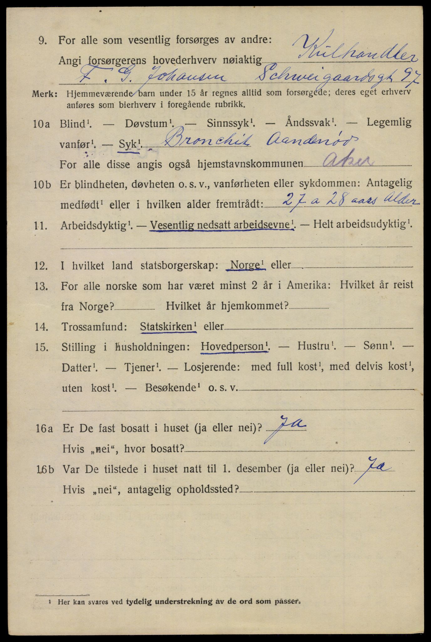 SAO, 1920 census for Aker, 1920, p. 122021