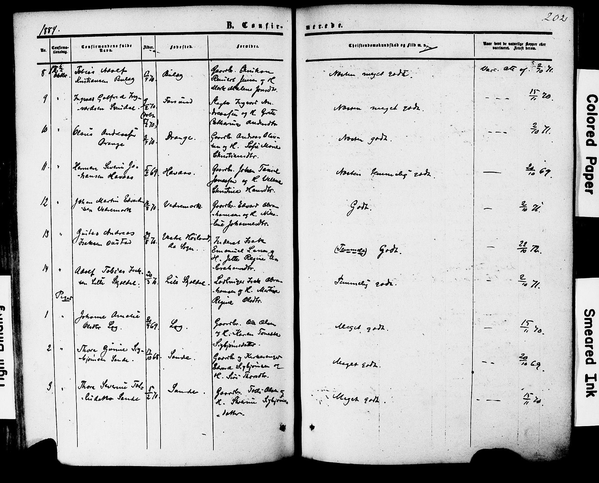 Herad sokneprestkontor, AV/SAK-1111-0018/F/Fa/Faa/L0005: Parish register (official) no. A 5, 1853-1886, p. 202