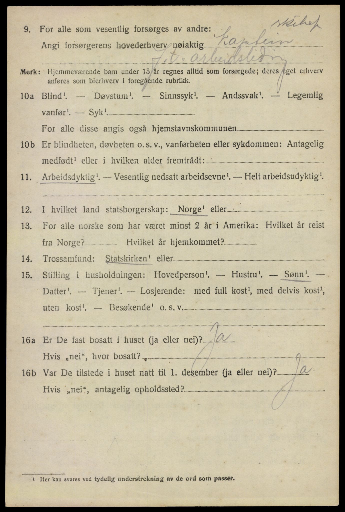 SAO, 1920 census for Glemmen, 1920, p. 7256