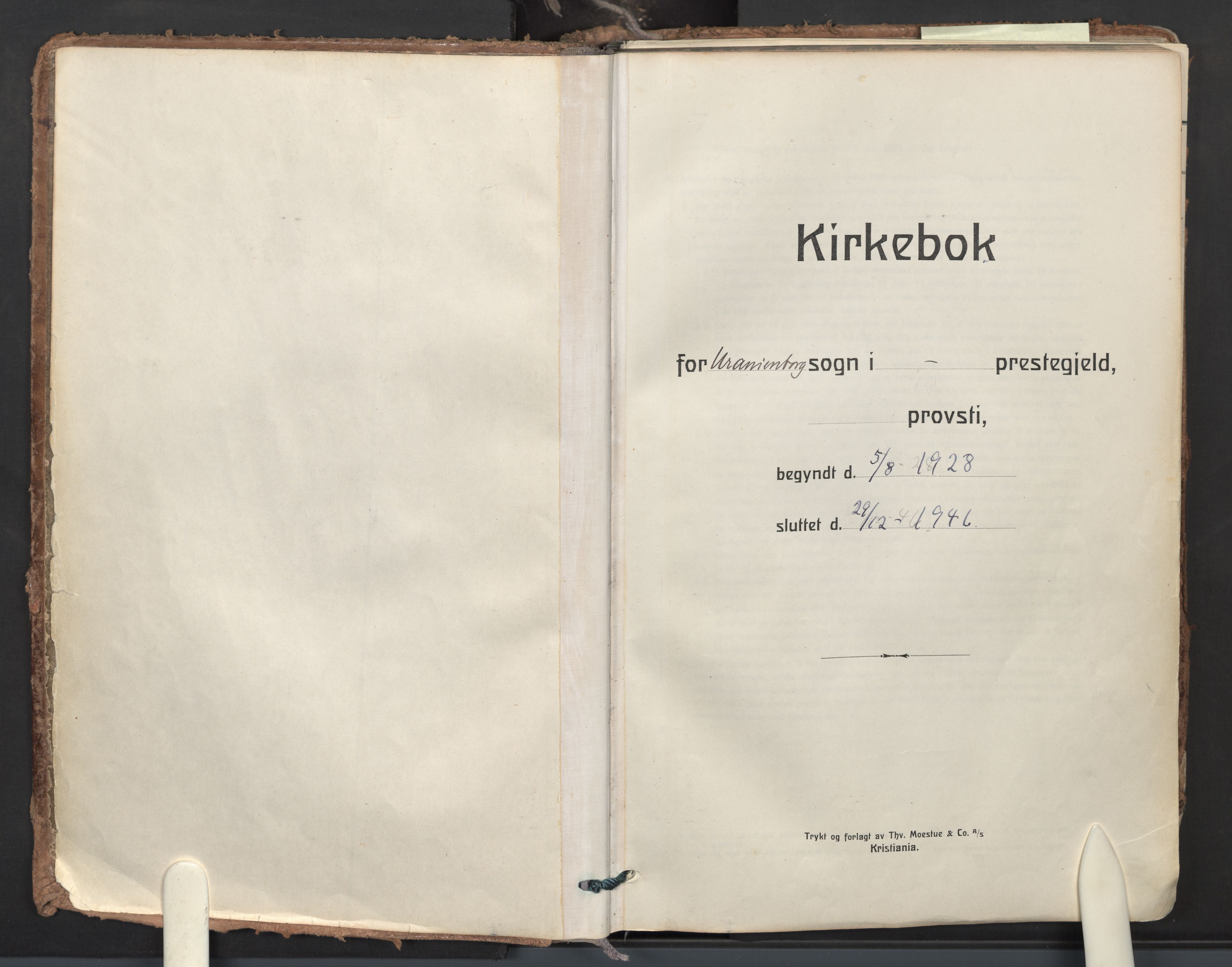 Uranienborg prestekontor Kirkebøker, SAO/A-10877/F/Fa/L0016: Parish register (official) no. I 16, 1928-1946