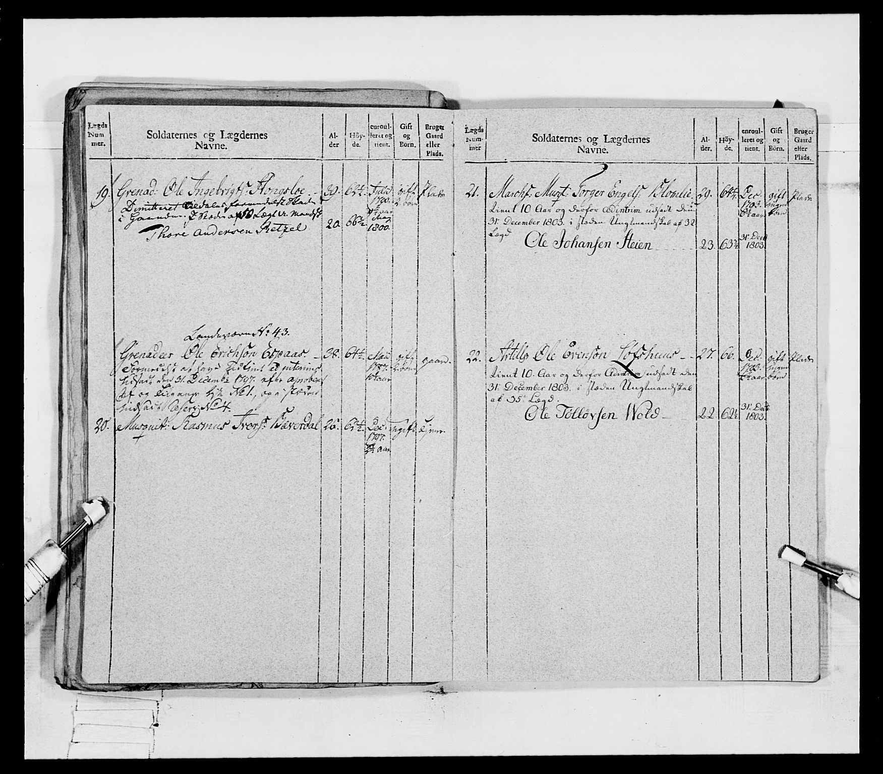 Generalitets- og kommissariatskollegiet, Det kongelige norske kommissariatskollegium, AV/RA-EA-5420/E/Eh/L0080: 2. Trondheimske nasjonale infanteriregiment, 1792-1800, p. 475