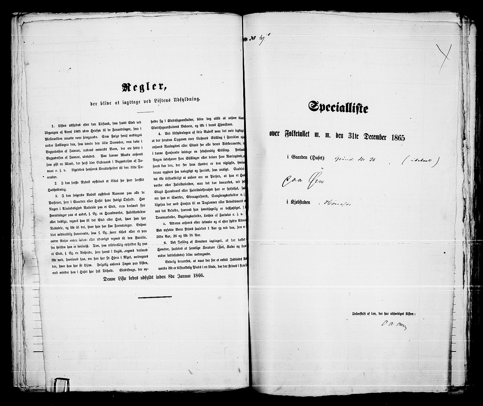 RA, 1865 census for Norderhov/Hønefoss, 1865, p. 97