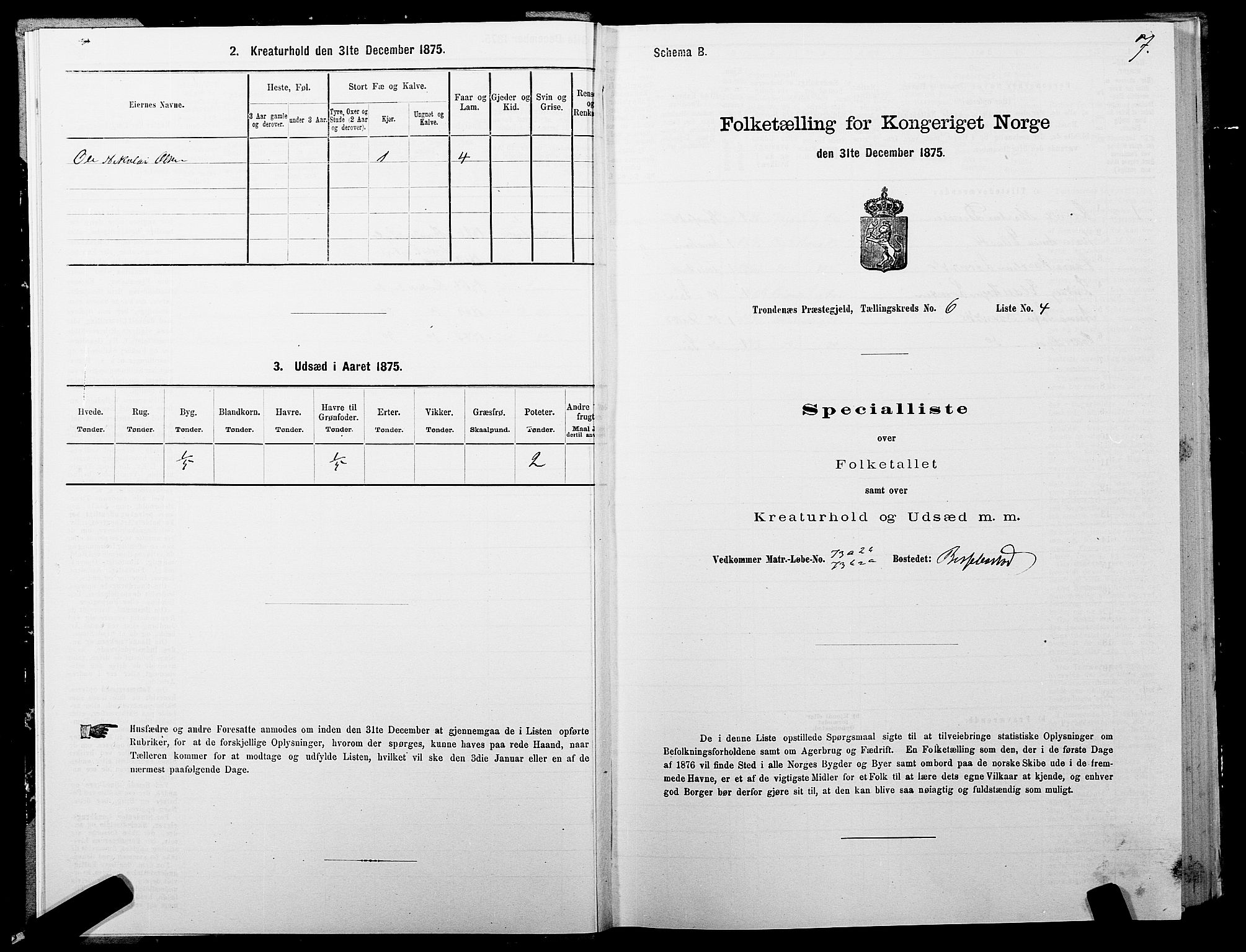 SATØ, 1875 census for 1914P Trondenes, 1875, p. 6007