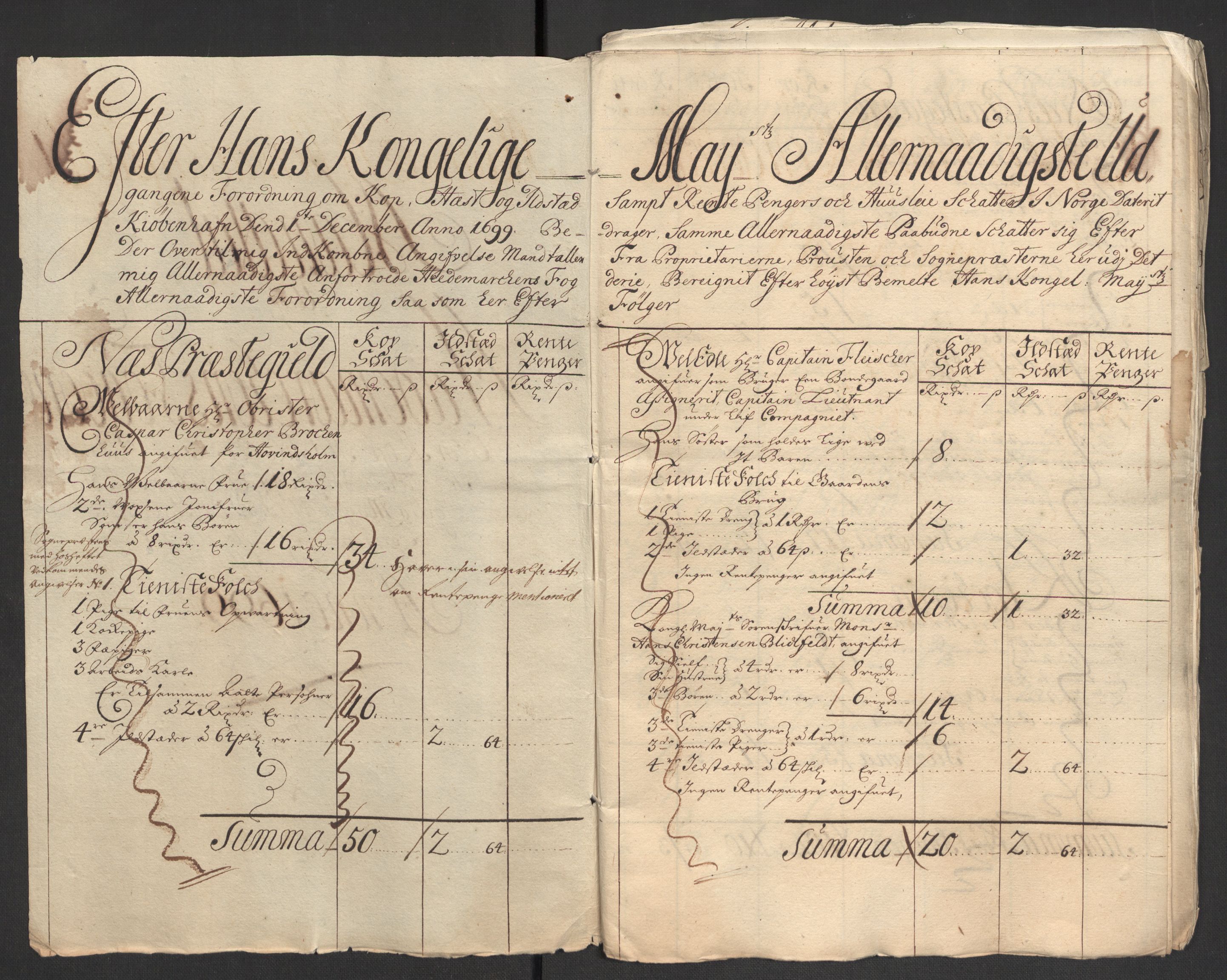 Rentekammeret inntil 1814, Reviderte regnskaper, Fogderegnskap, AV/RA-EA-4092/R16/L1039: Fogderegnskap Hedmark, 1700, p. 238