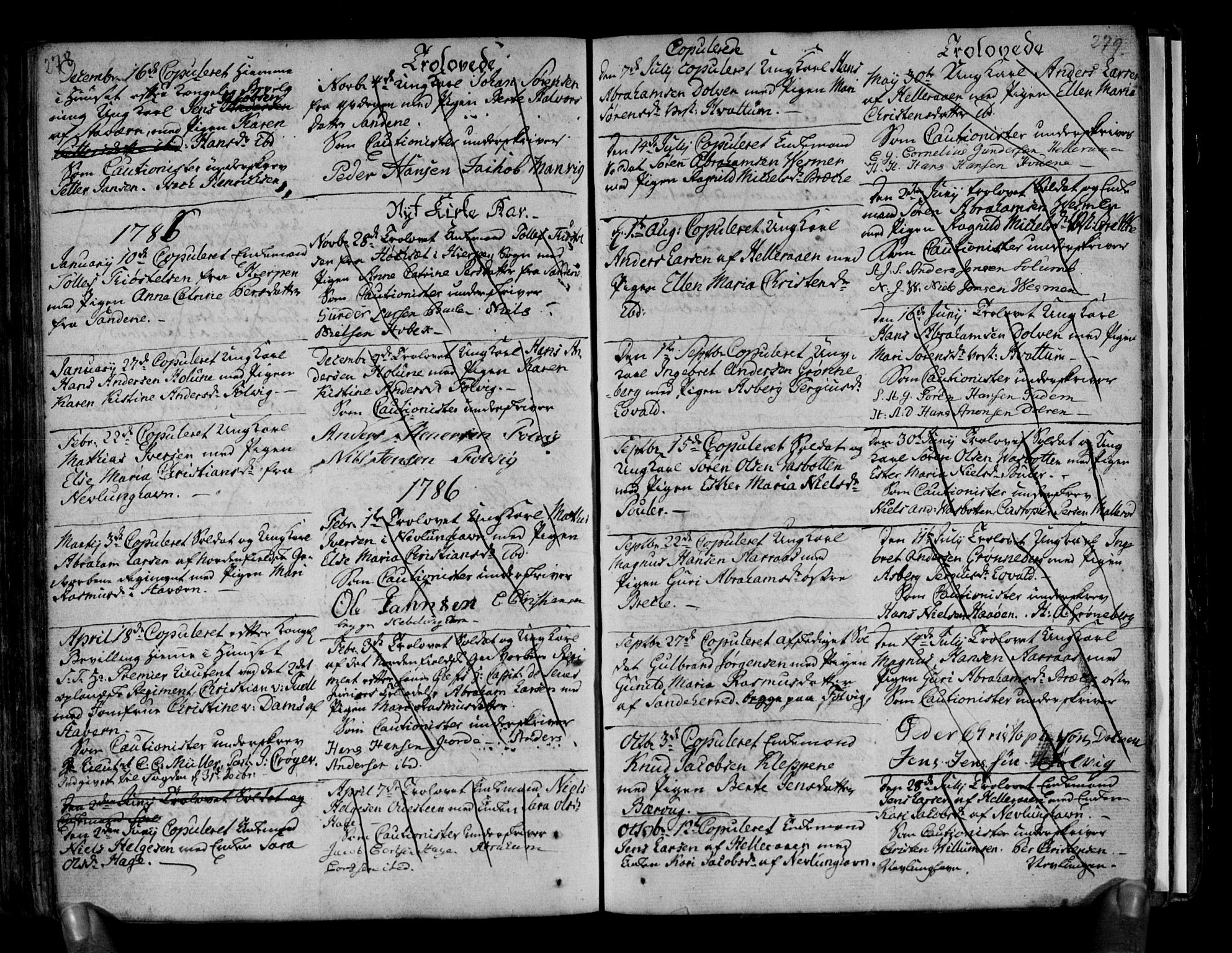 Brunlanes kirkebøker, AV/SAKO-A-342/F/Fa/L0001: Parish register (official) no. I 1, 1766-1801, p. 278-279