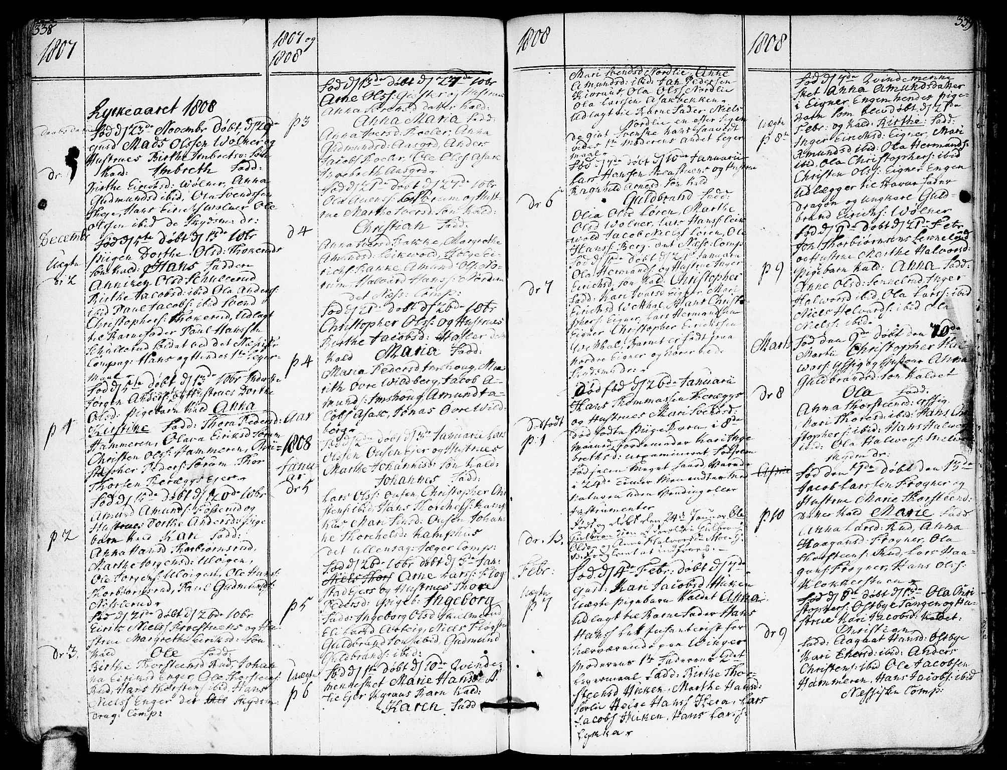 Sørum prestekontor Kirkebøker, AV/SAO-A-10303/F/Fa/L0002: Parish register (official) no. I 2, 1759-1814, p. 338-339