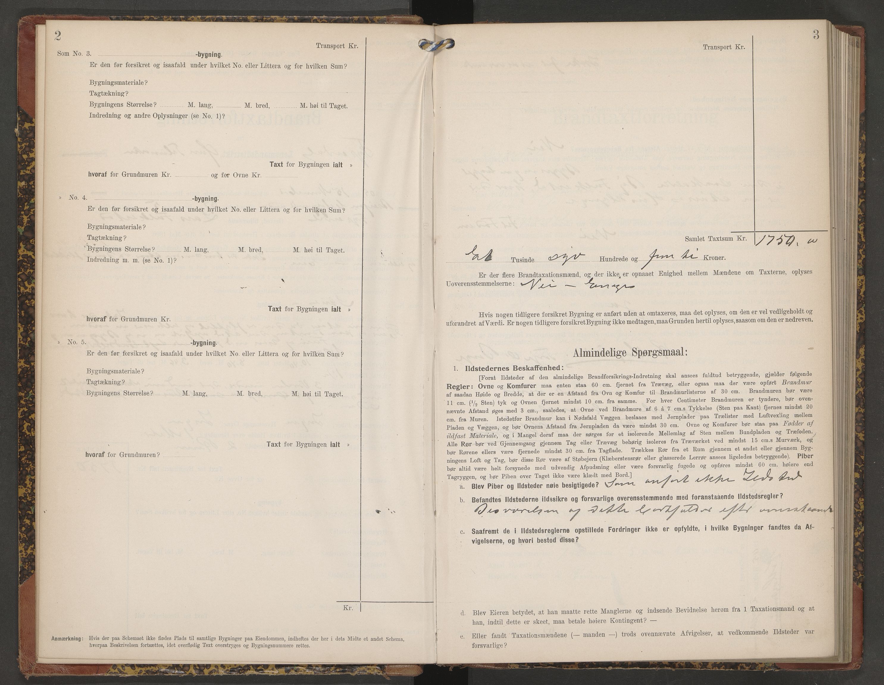 Fyresdal lensmannskontor, AV/SAKO-A-554/Y/Yc/Ycb/L0003: Skjematakstprotokoll, 1905-1928